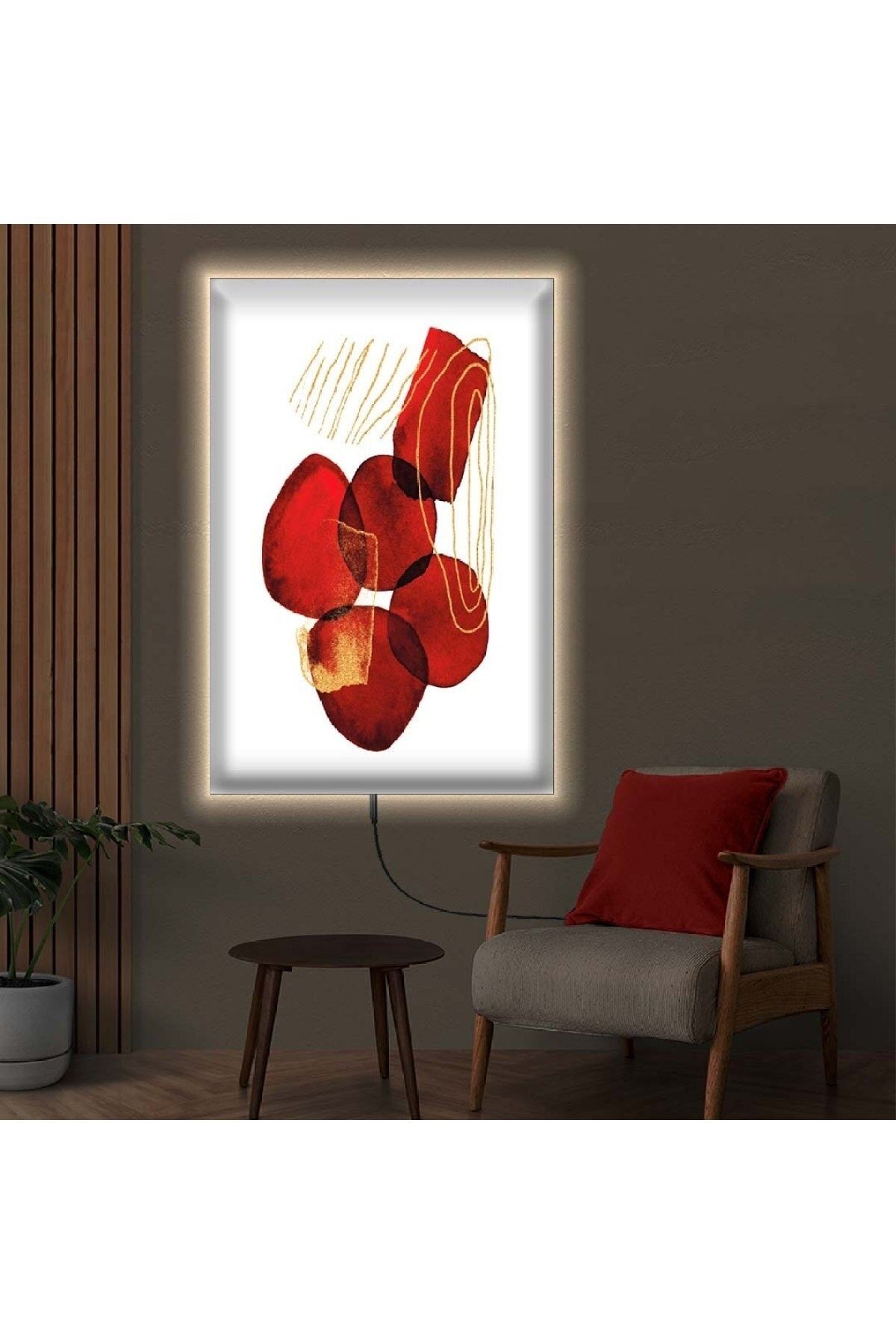 Ledli 90x60 Modern Çizim Kanvas Tablo