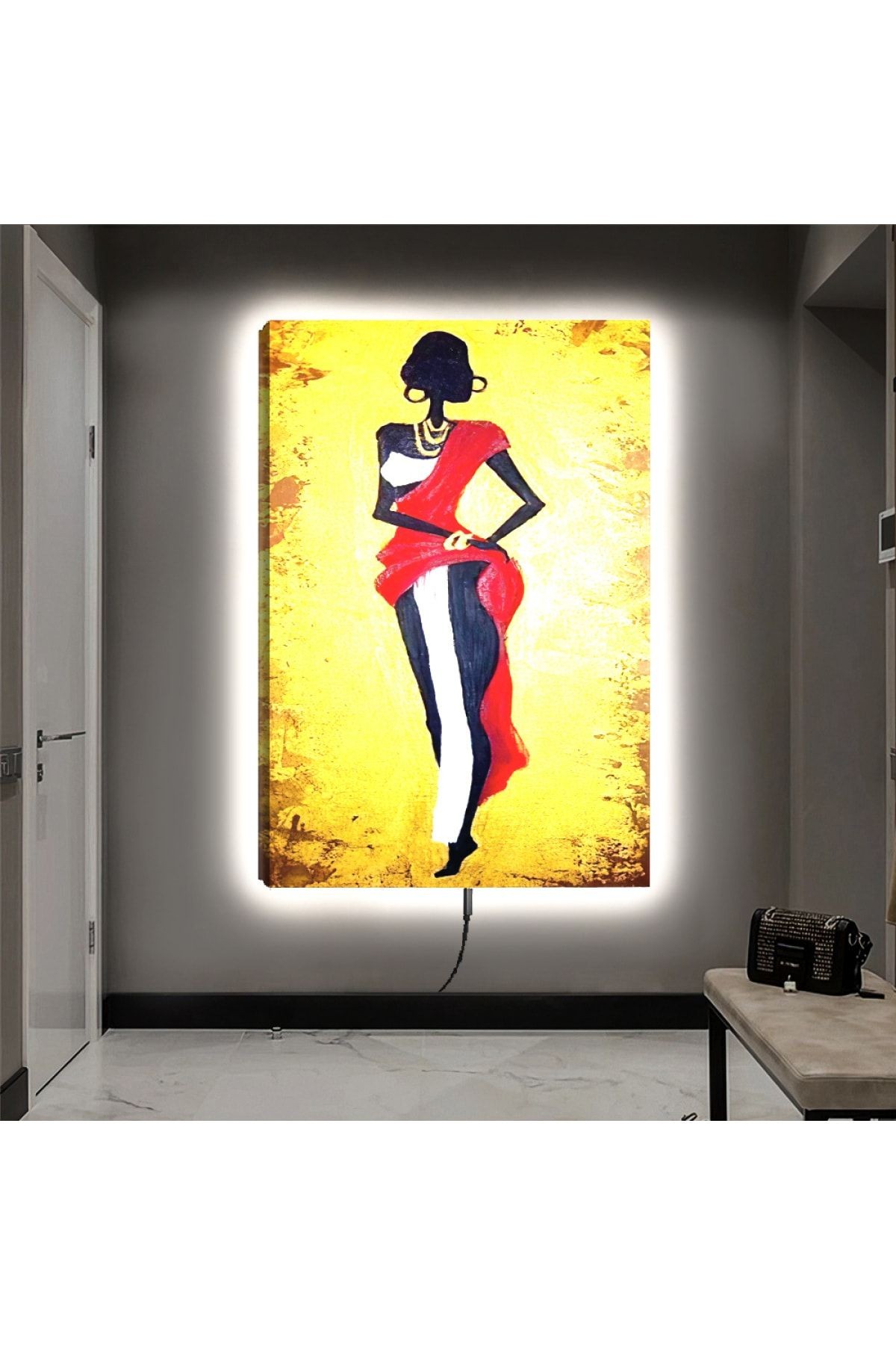 Ledli 90x60 Mısır Medeniyeti Kanvas Tablo