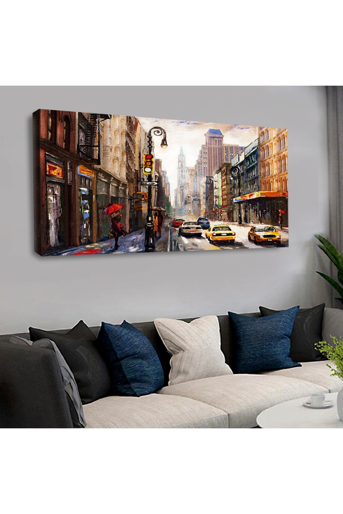 Ahşap Şase Dijital Baskı Kanvas Trafik Tablo 120X60Cm