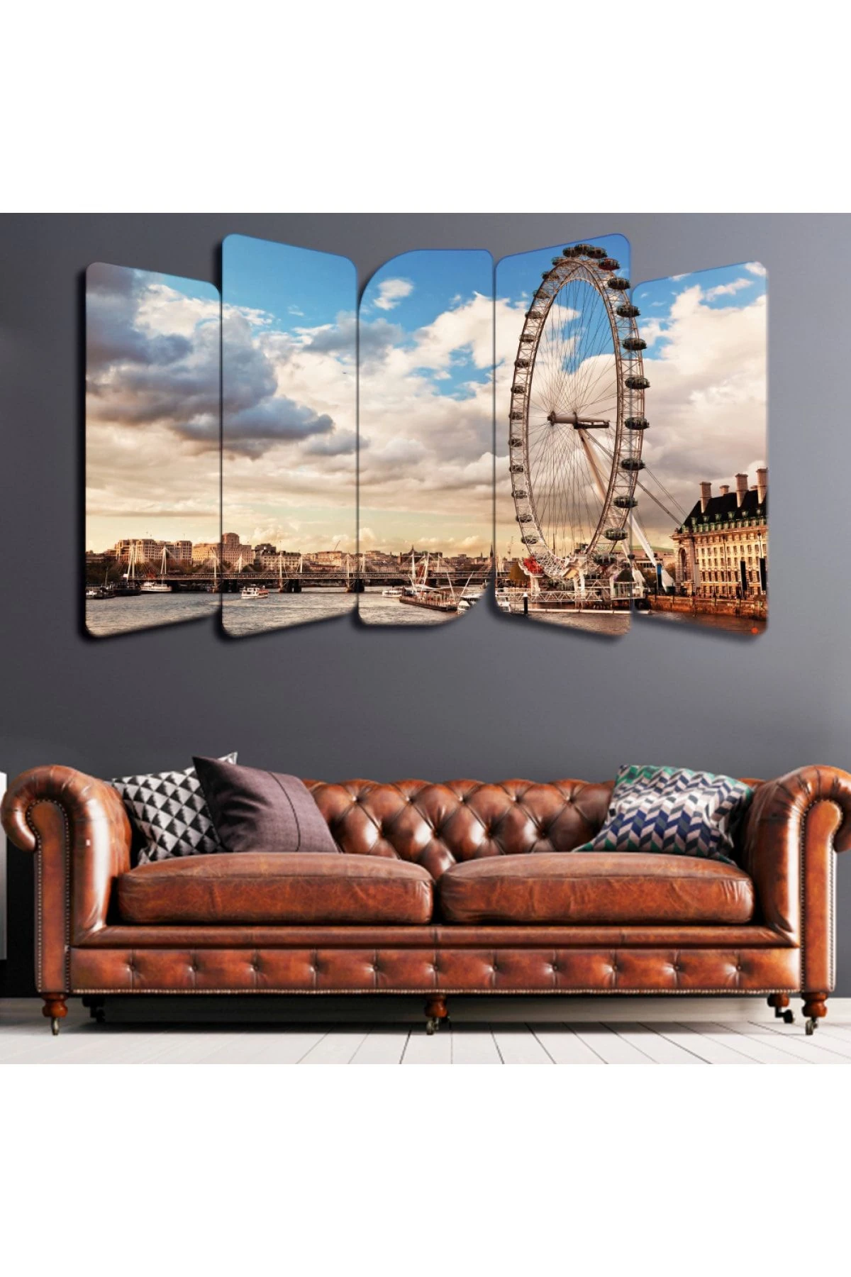 Zevahir 5 Parça Mdf Lunapark Manzara Tablosu