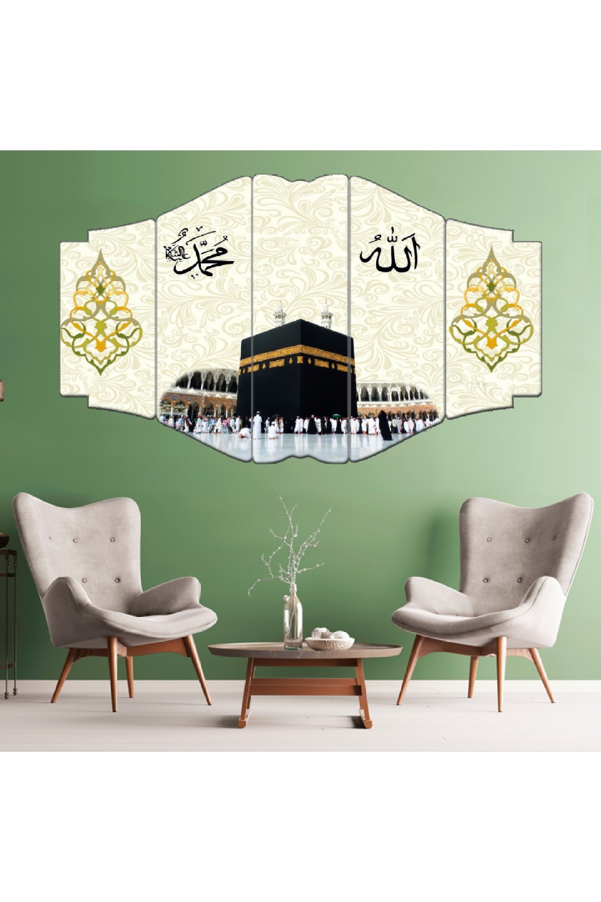 5 Parça Kabe Dini Ekstra Dayanıklı Solmaz MDF Tablo