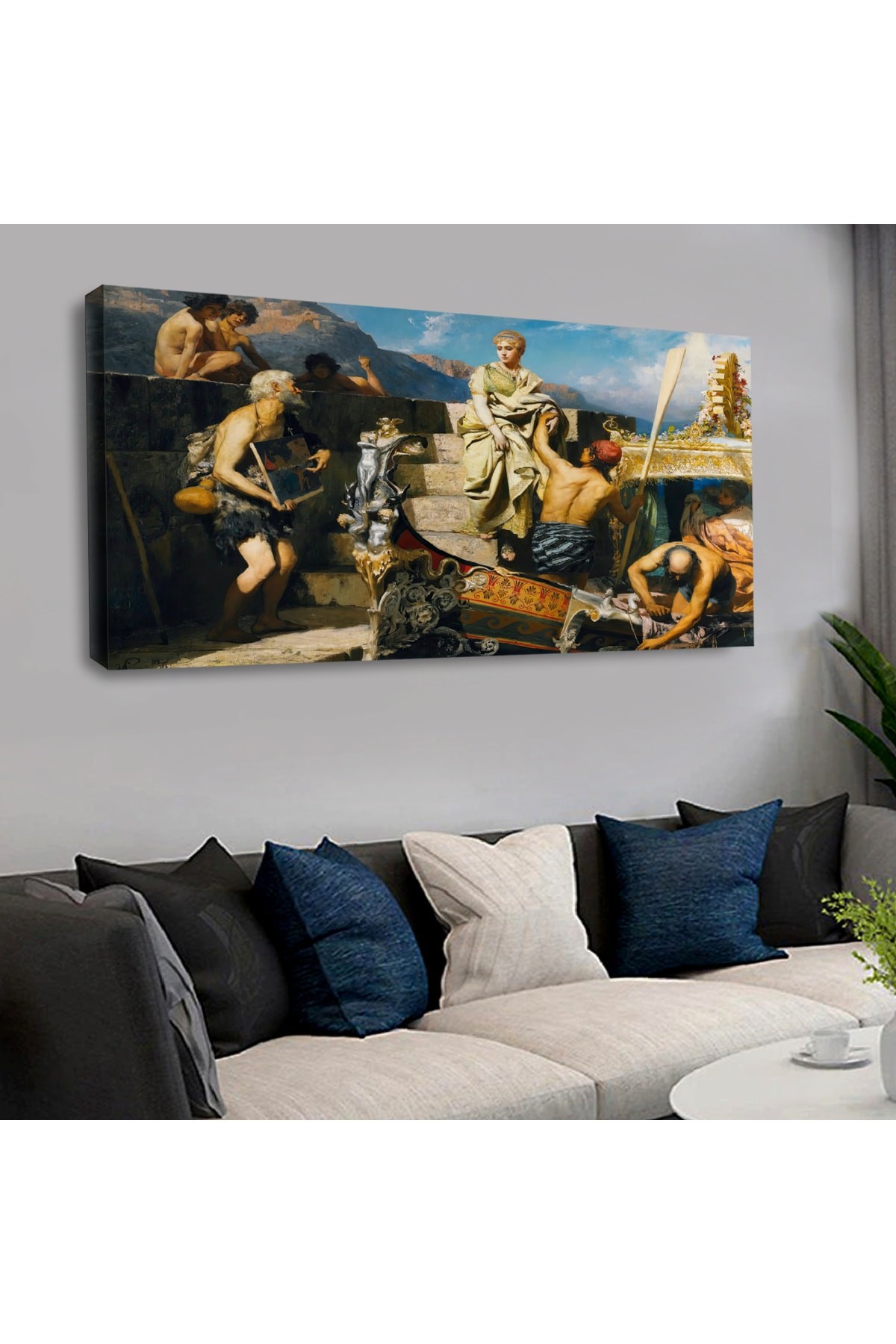 Ahşap Şase Dijital Baskı Kanvas Orta Çağ Tarihi Tablo 120X60Cm