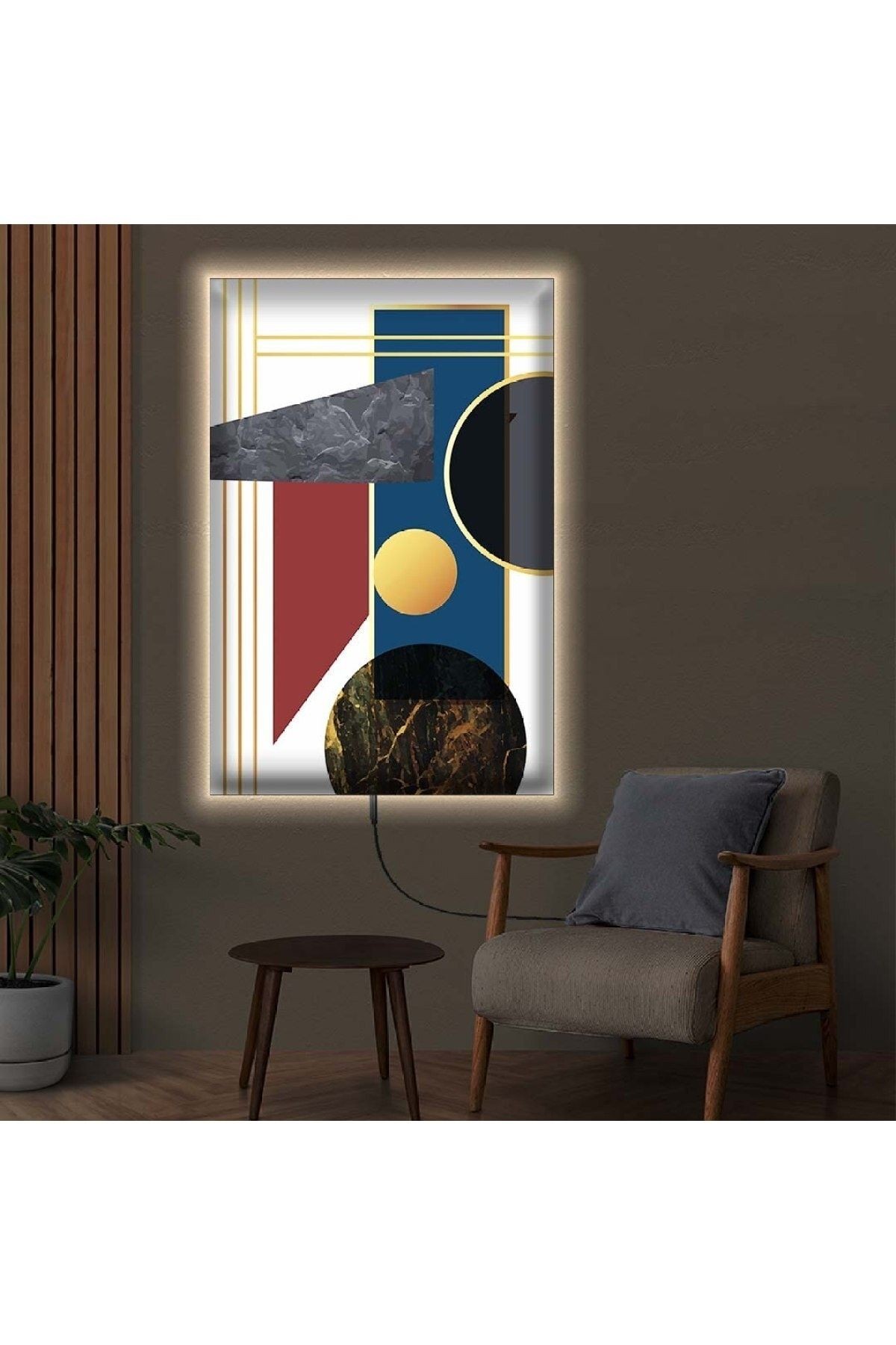 Ledli 90x60 Modern Çizim Kanvas Tablo