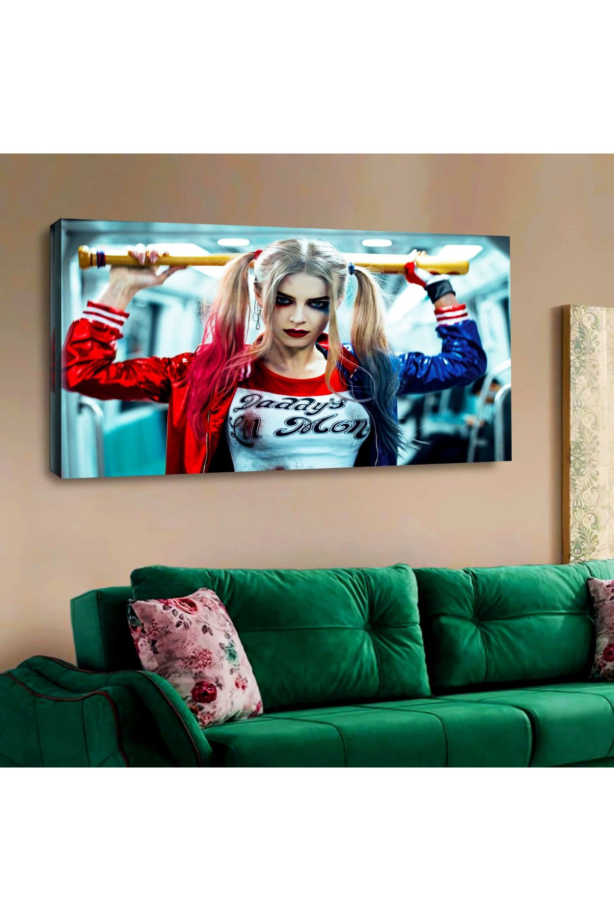 Renkli Minimal Tasarım Dijital Baskı Kanvas Üst Kalite Baskı Tablo 120X60Cm