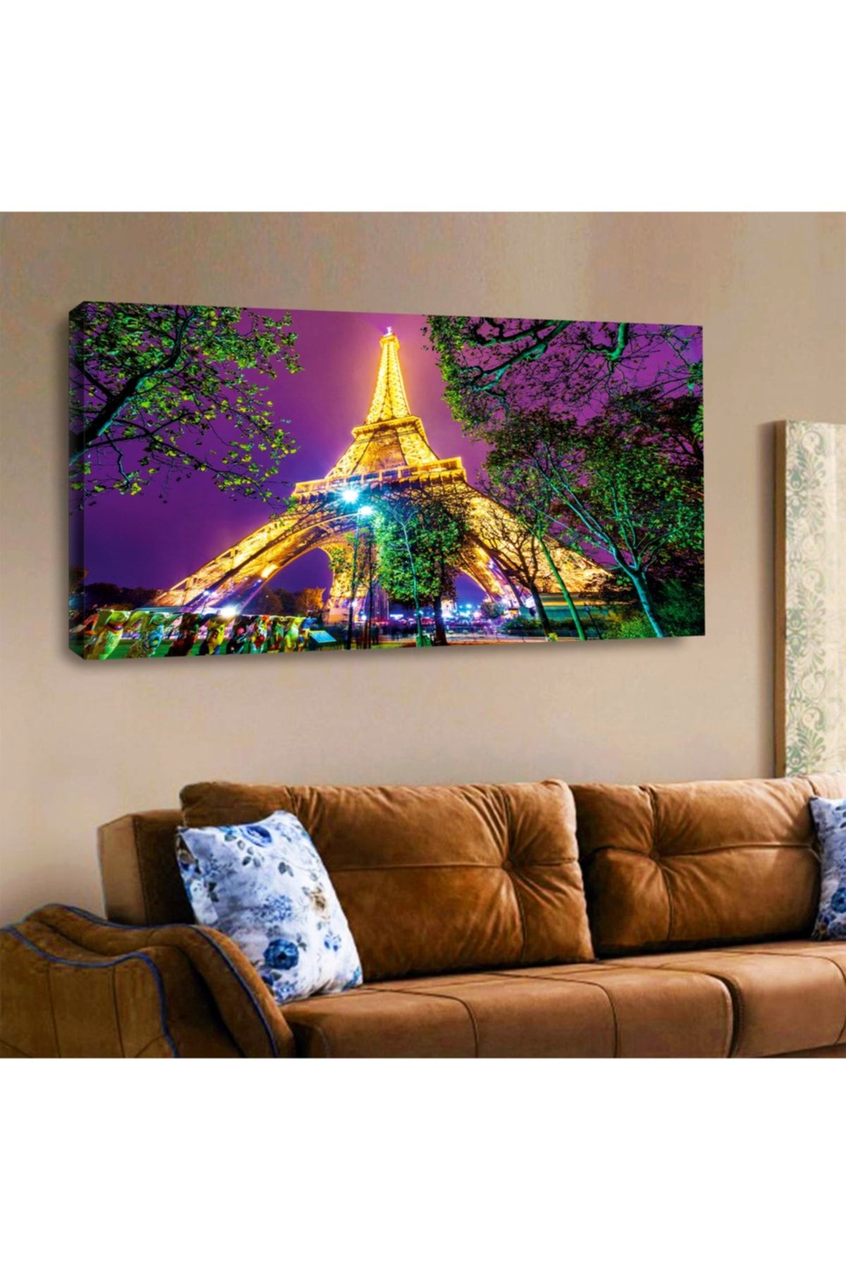 120x60 Kanvas Eiffel Paris Tablosu