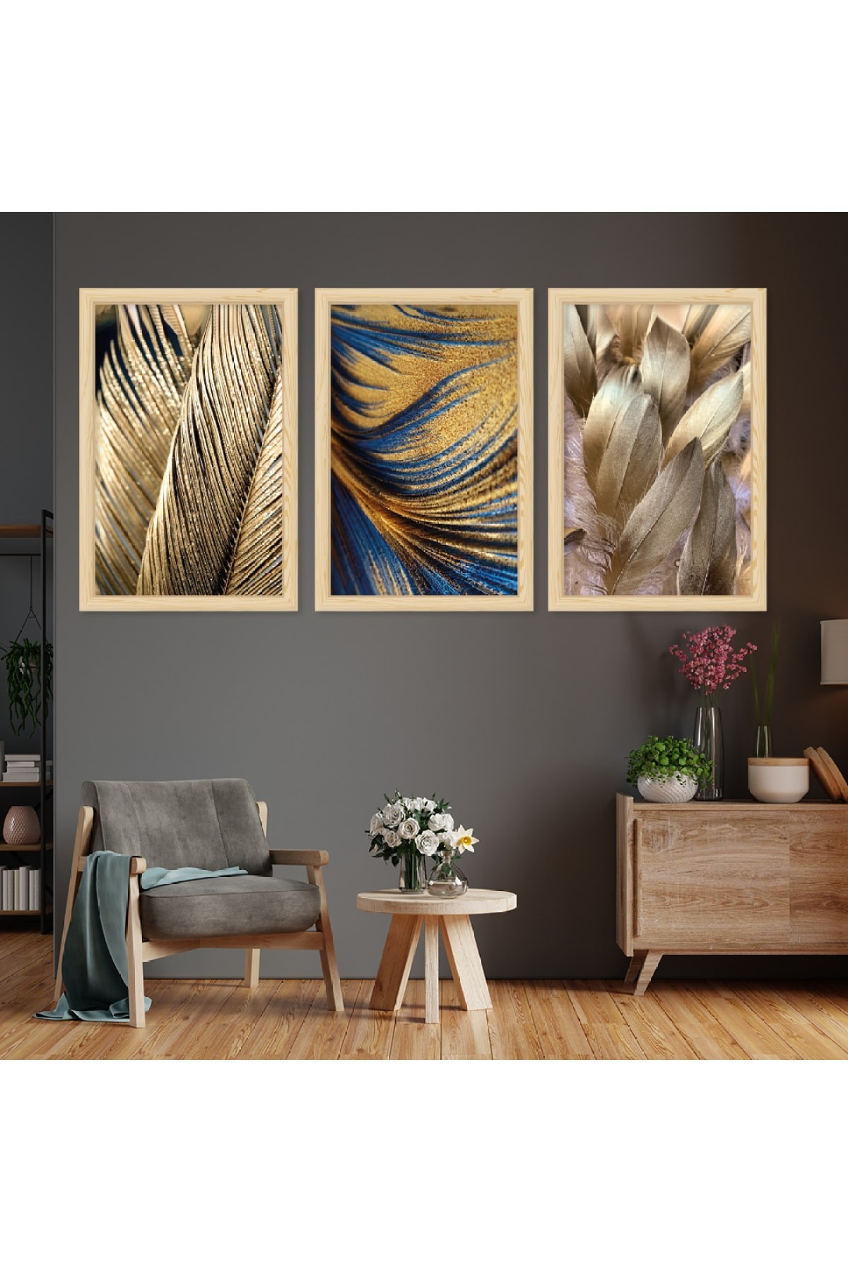 Sanat Tablosu Ahşap Çerçeveli Modern Tablo
