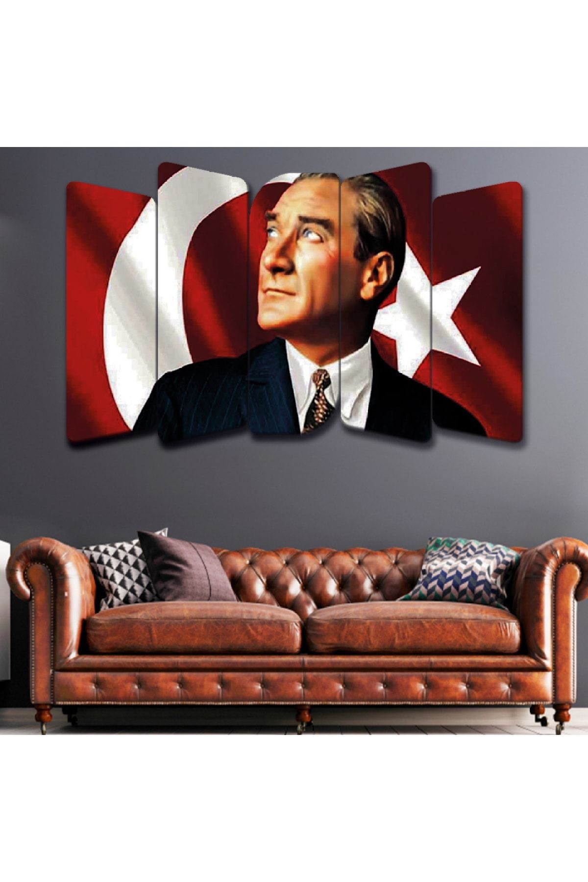 5 Parça Mdf Başöğretmen Atatürk Tablosu