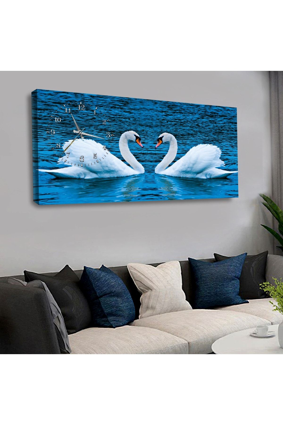 Zevahir 120x60 Cm Saatli Kanvas Tablo Kvs131