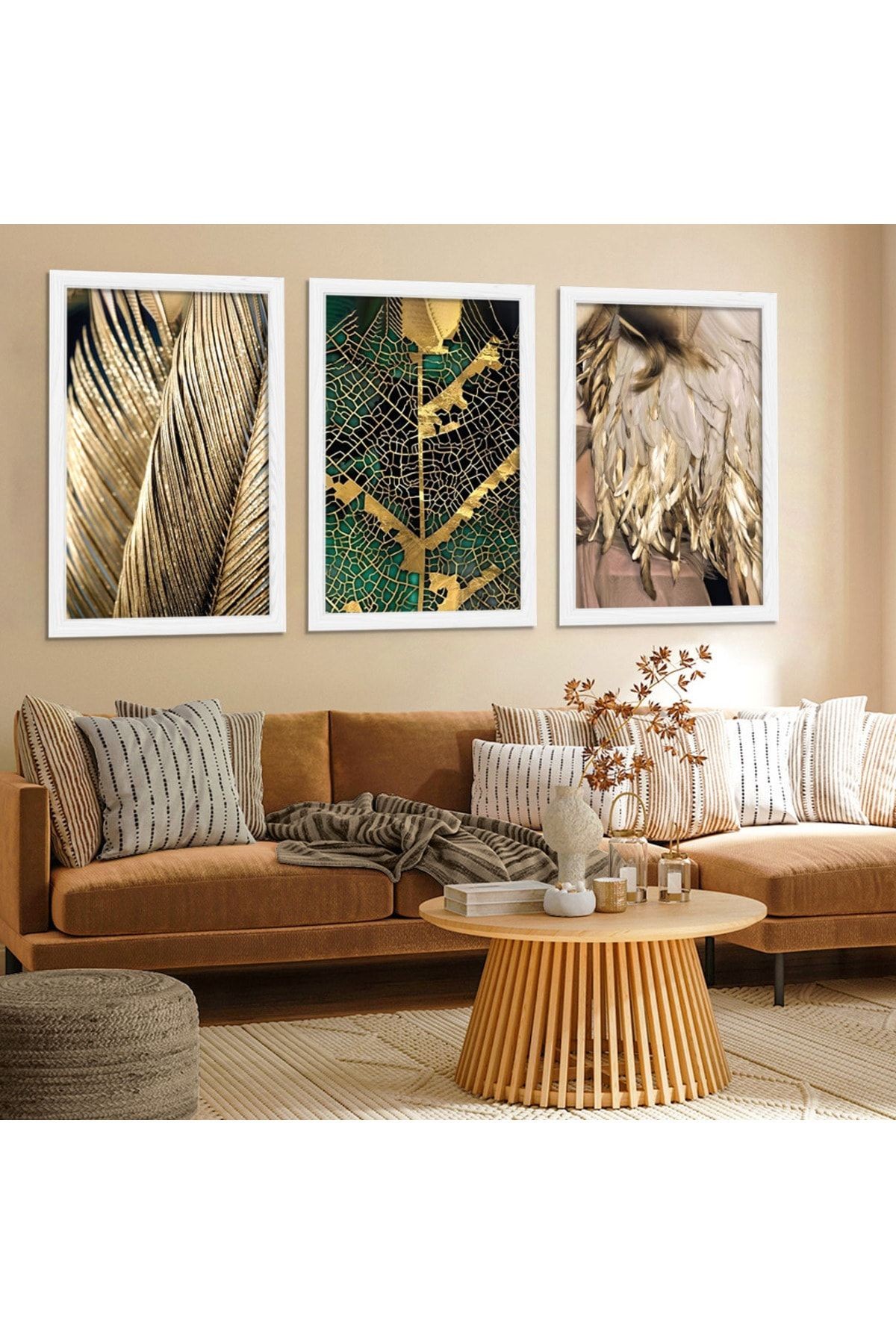 Beyaz Ahşap Çerçeveli Modern Çizim Tablo