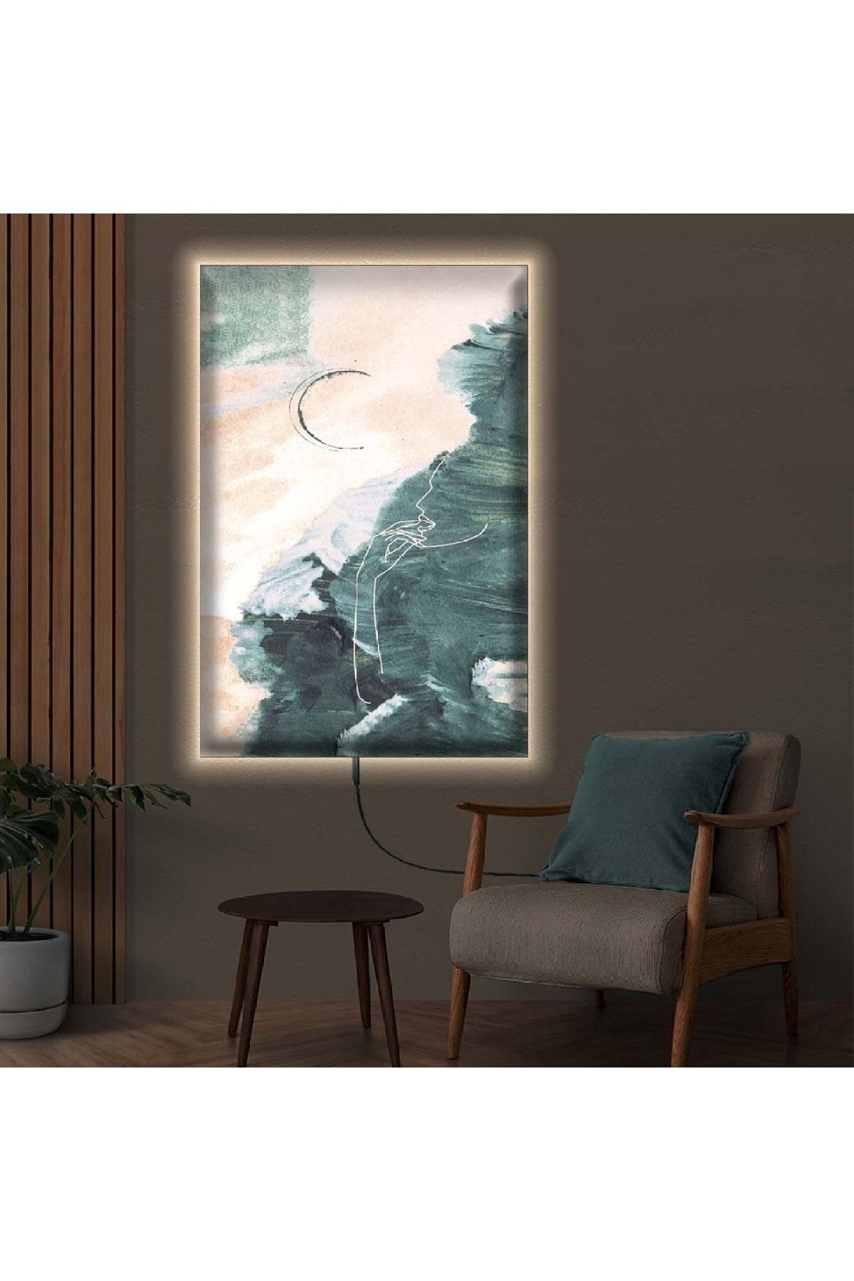 Ledli 70x100 Modern Kanvas Tablo