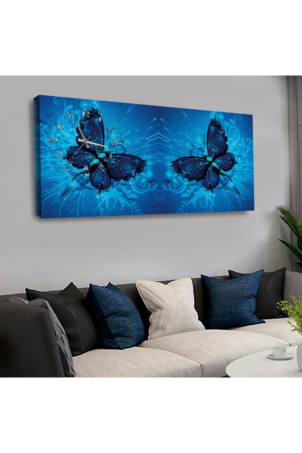 Zevahir 120x60 Cm Saatli Kanvas Tablo Kvs143