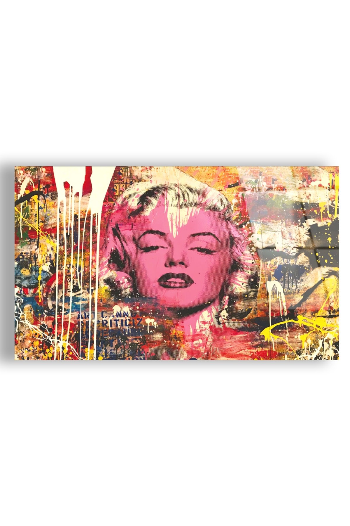 Ofis Tablosu Marilyn Monroe UV Baskı Kırılmaz Cam Tablo