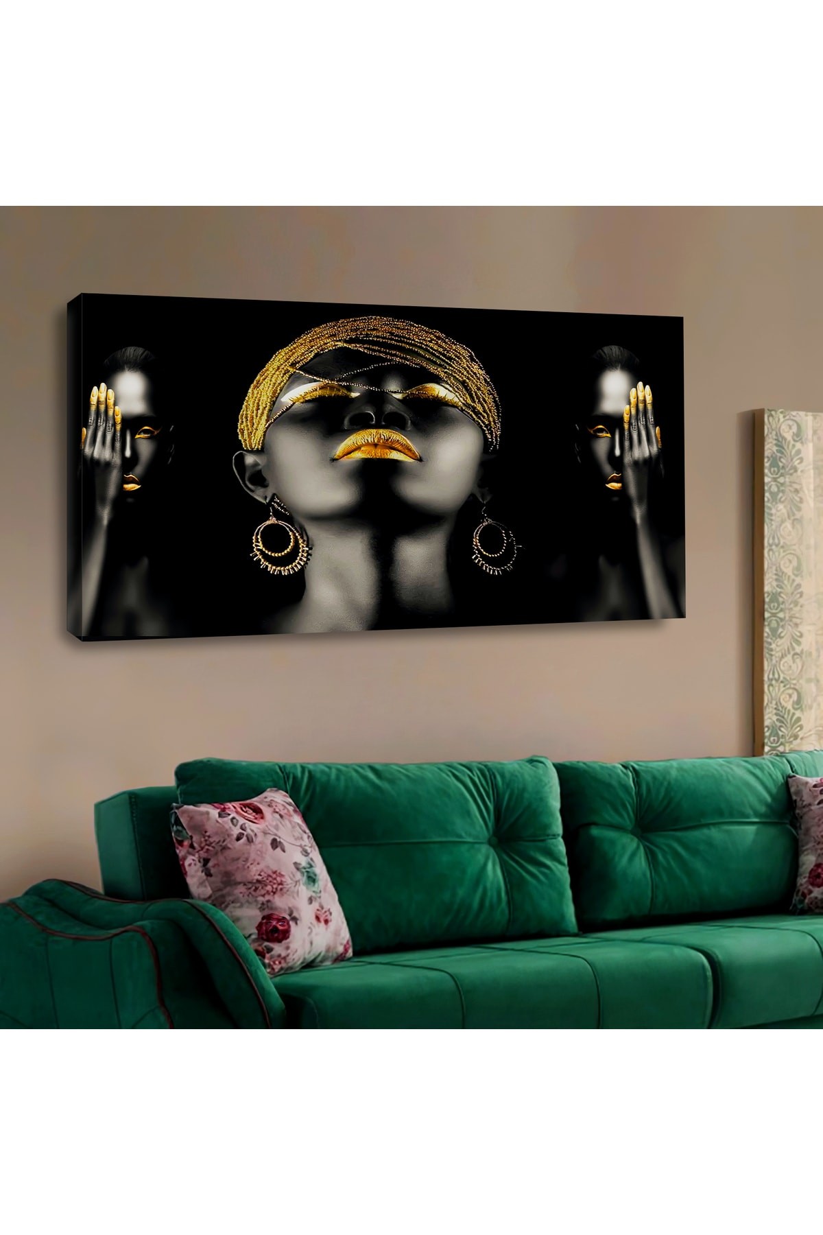Modern Ahşap Şase Dijital Baskı Kanvas Solmaz Tablo 120X60Cm