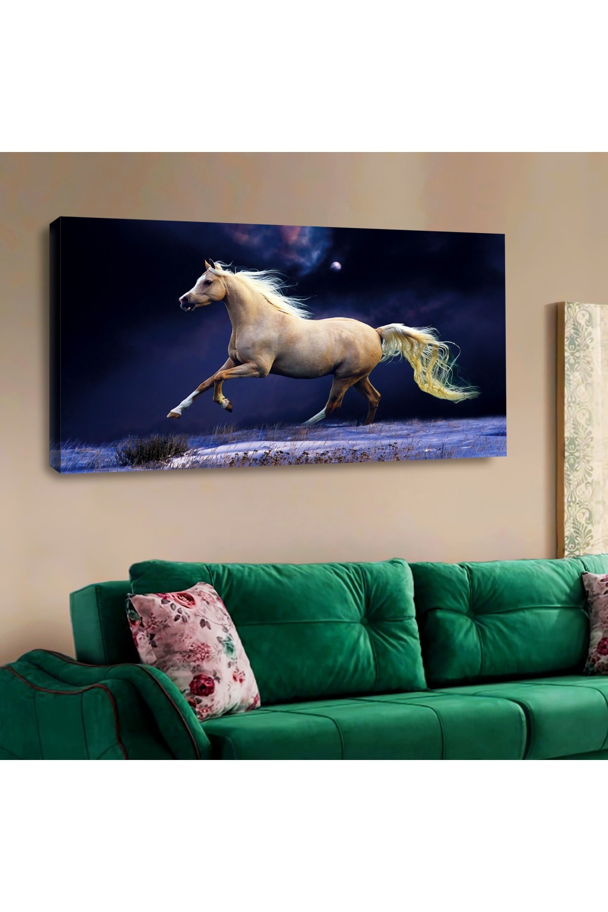 Minimal Duvar Tablosu Dayanıklı Ahşap Şase Dijital Baskı Kanvas Tablo 120X60Cm