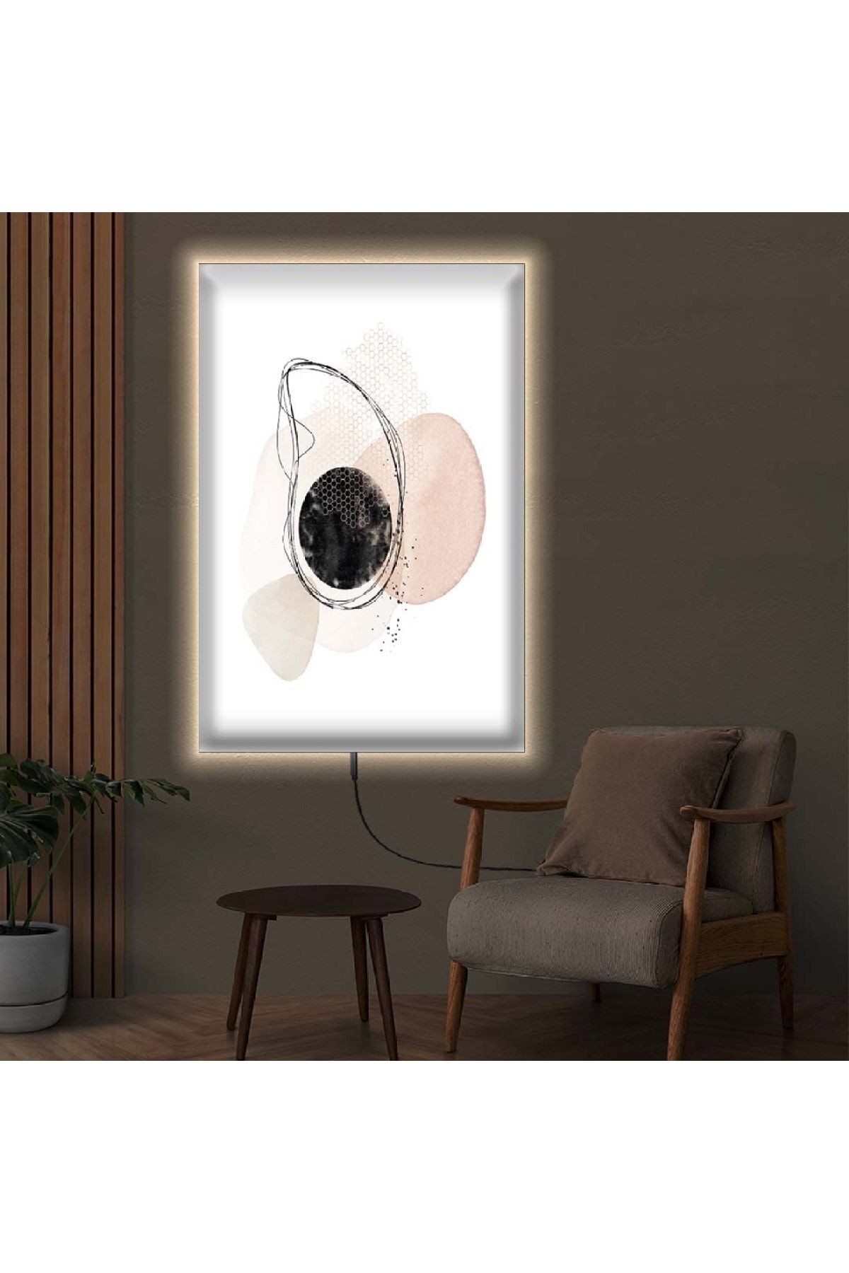 Ledli 70x100 Soyut Desen Kanvas Tablo
