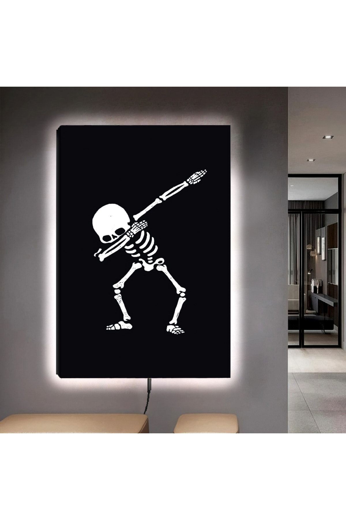 Ledli 90x60 Iskelet Kanvas Tablo