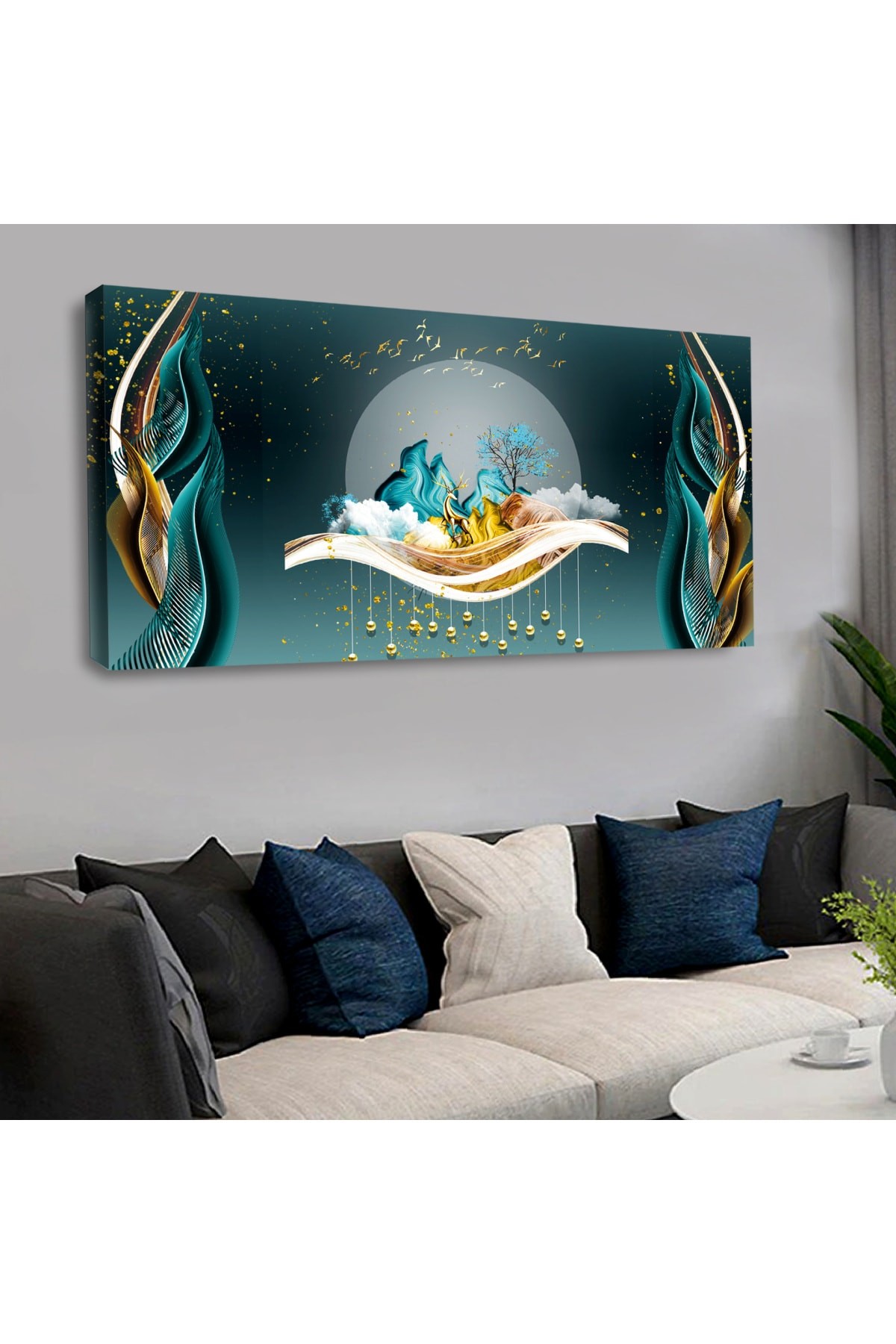 Ahşap Şase Dijital Baskı Kanvas Rüya Tablo 120X60Cm