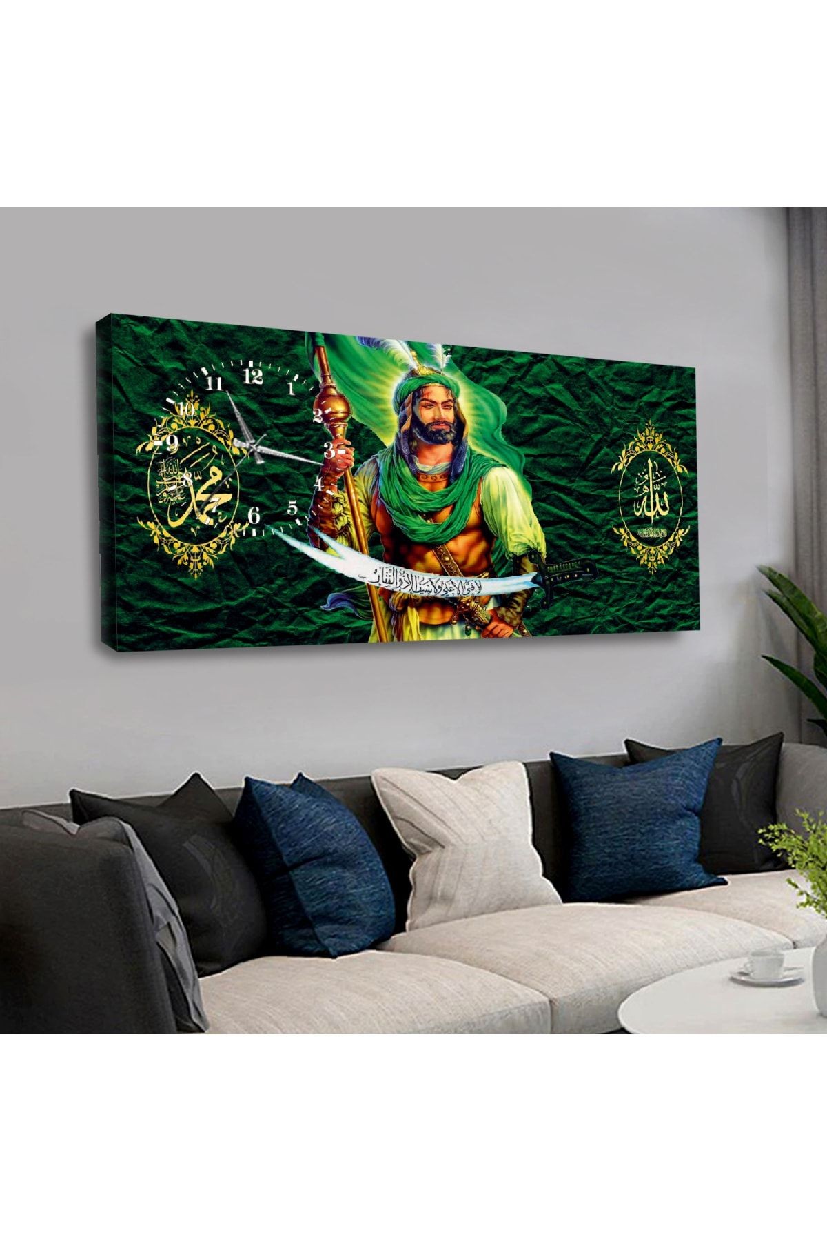 Zevahir 120x60 Cm Saatli Kanvas Tablo Kvs172
