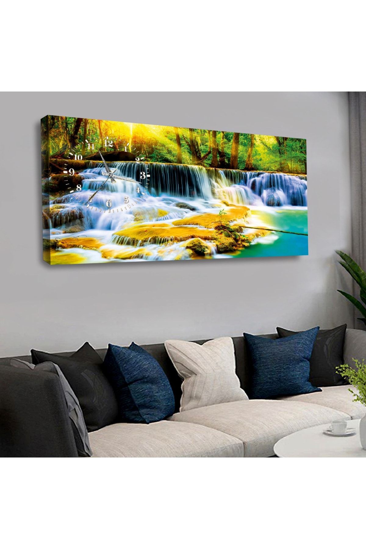 Zevahir 120x60 Cm Saatli Kanvas Tablo Kvs169