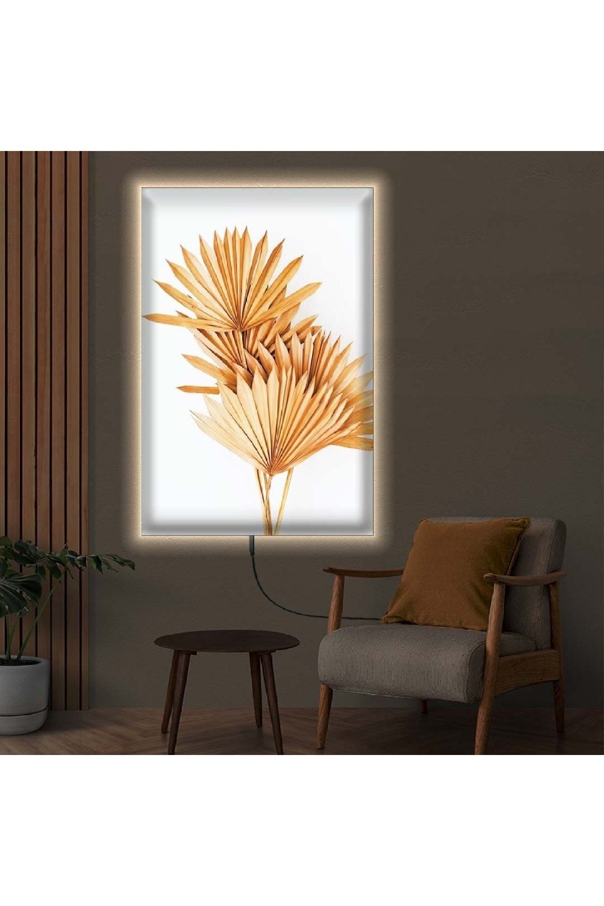 Ledli 50x70 Dağ Manzara Kanvas Tablo