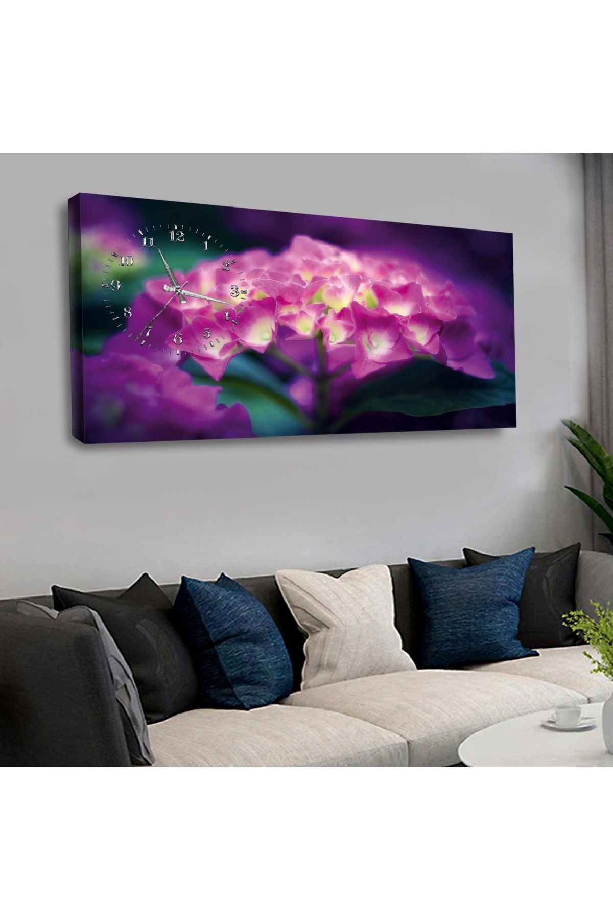 Zevahir 120x60 Cm Saatli Kanvas Tablo Kvs153