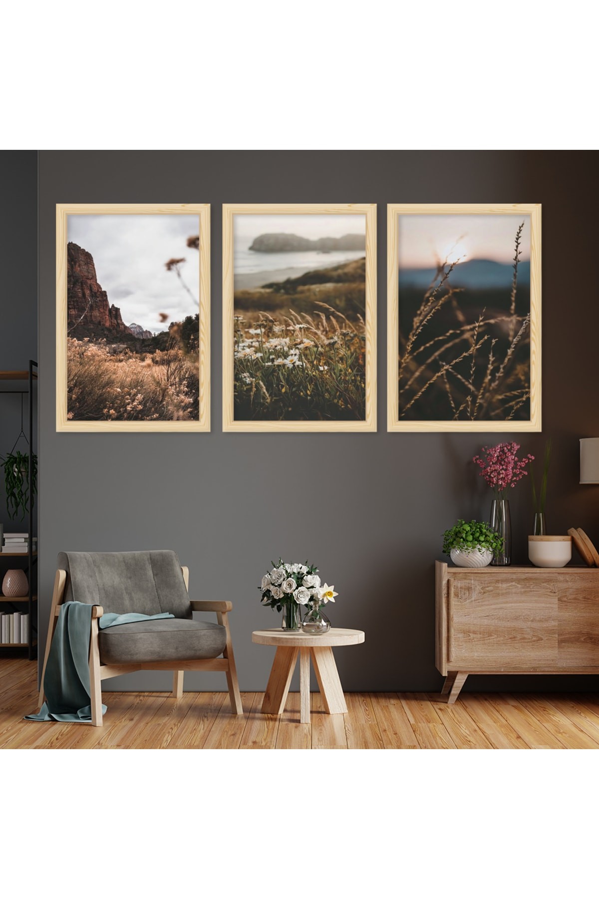 Modern Tablo Ahşap Çerçeveli Yüksek Kaliteli UV Baskı Doğa Tablo