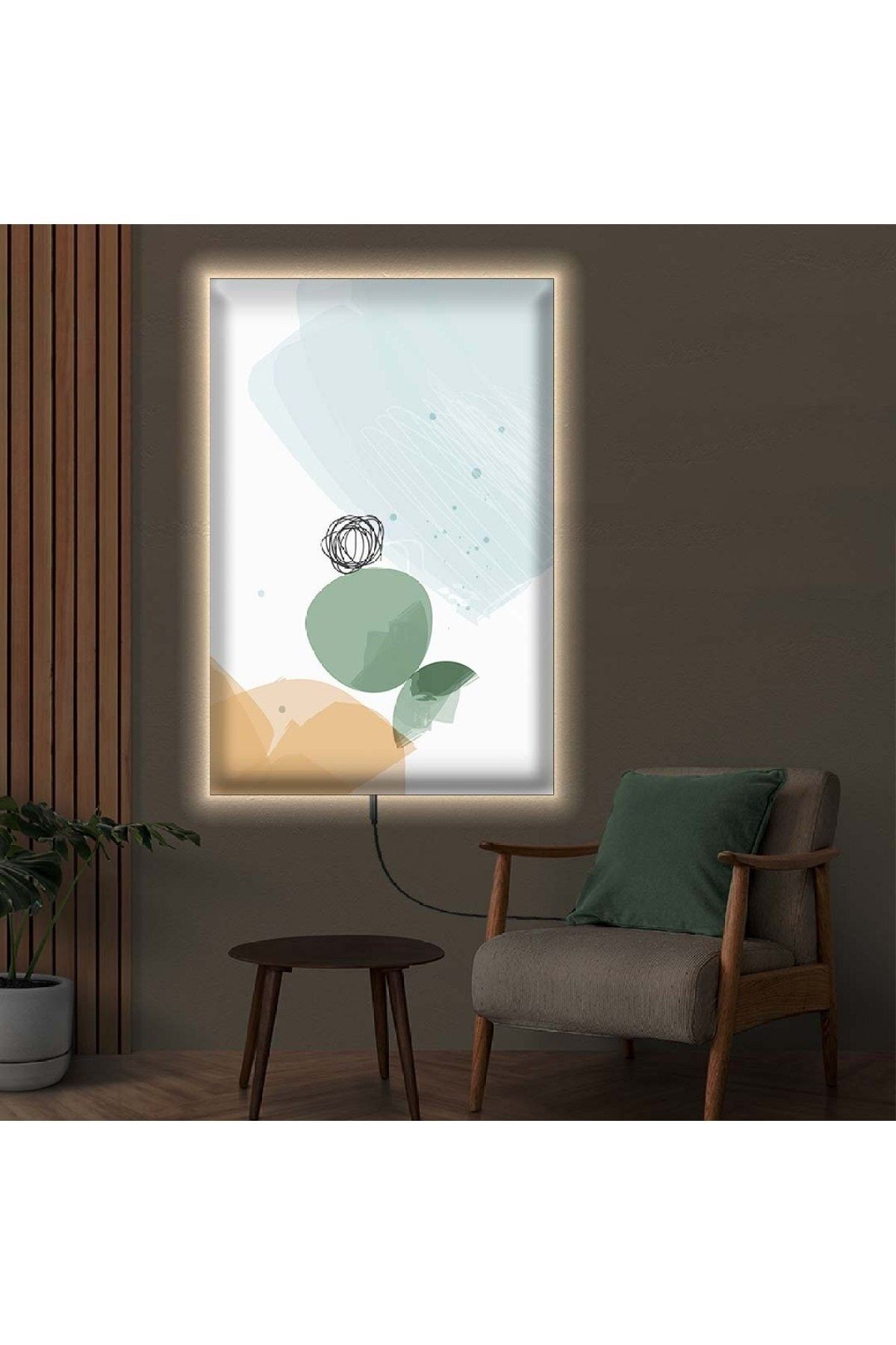 Ledli 50x70 Modern Çizim Kanvas Tablo