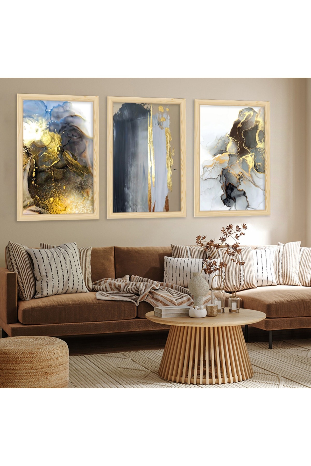 Tasarım Duvar Sanatı Ahşap Çerçeveli Modern Tablo