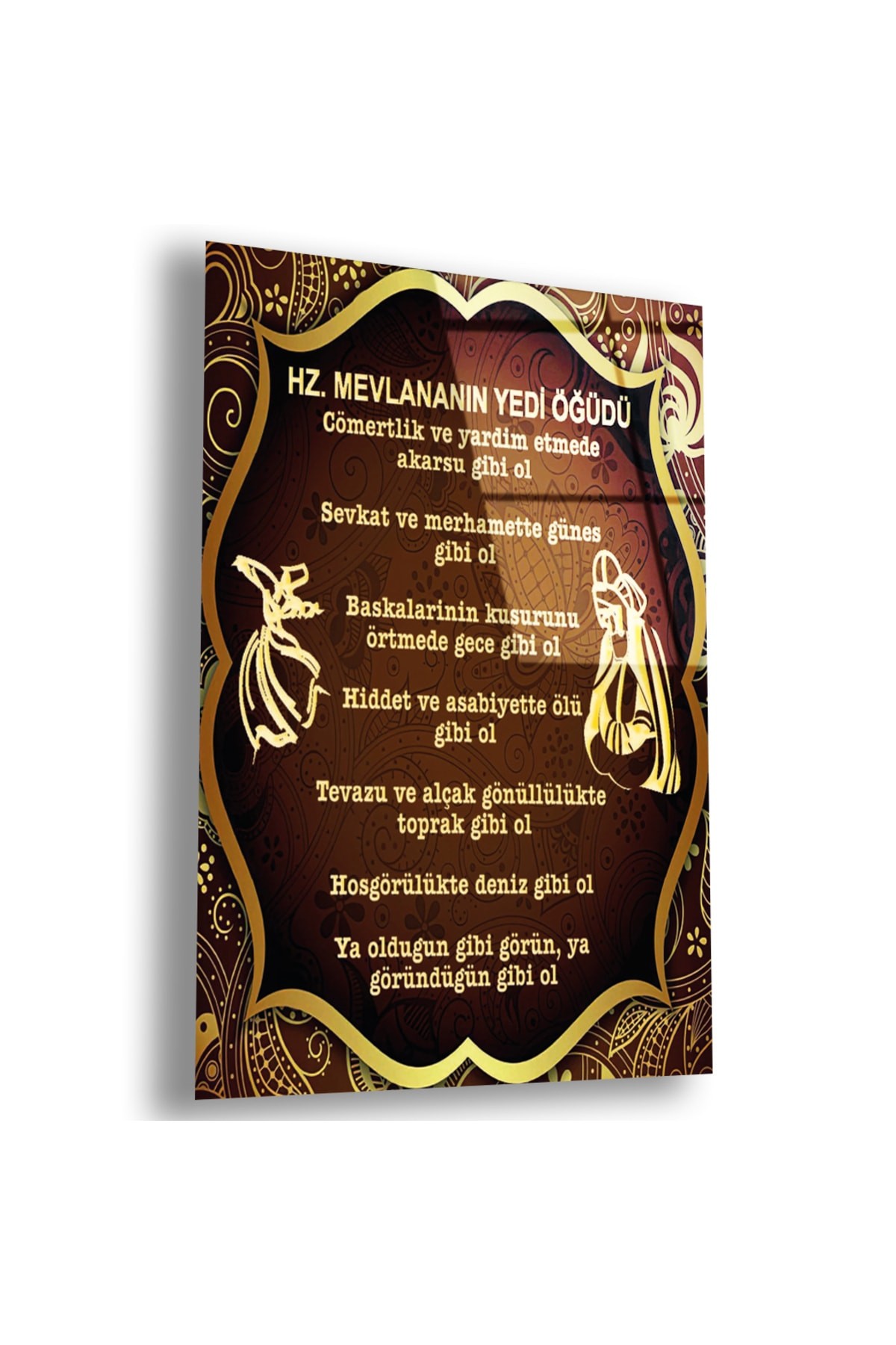 Yüksek Kalite Uv Baskı Hz Mevlananın Yedi Öğüdü