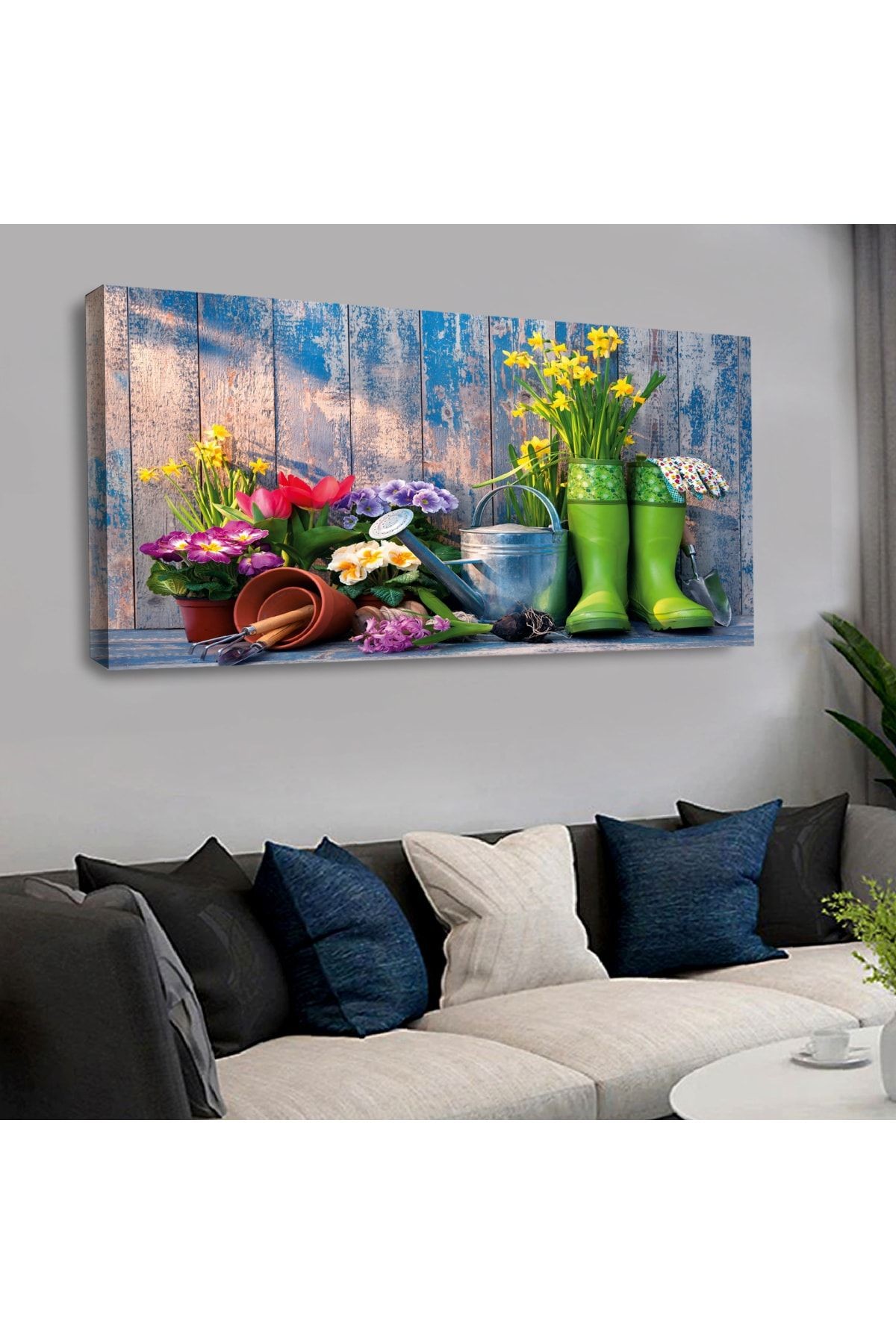 120 X 60 Cm Kanvas Renkli Çiçekler Tablo