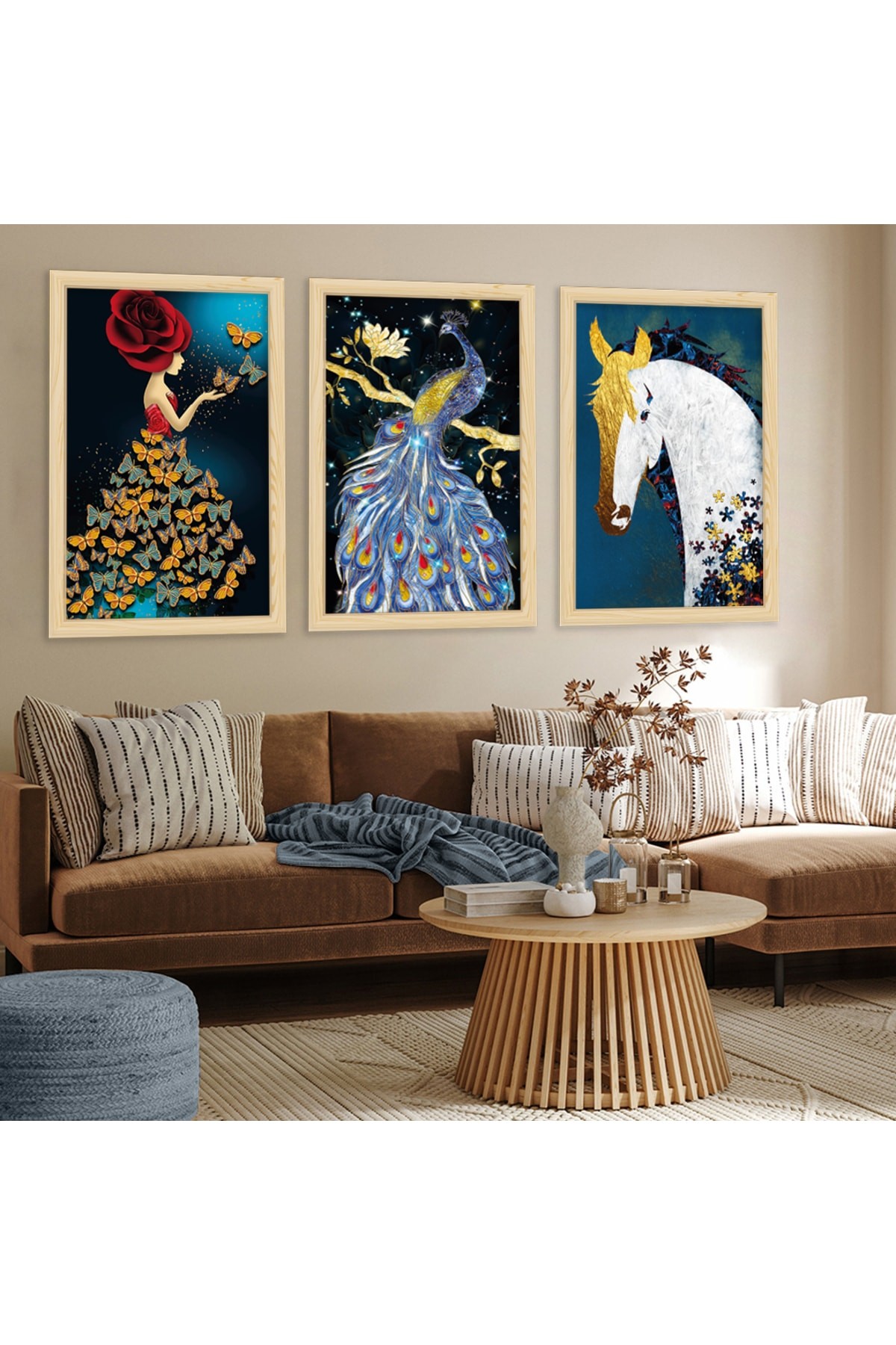 Modern Ahşap Çerçeveli Yüksek Kaliteli UV Baskı Modern Tablo