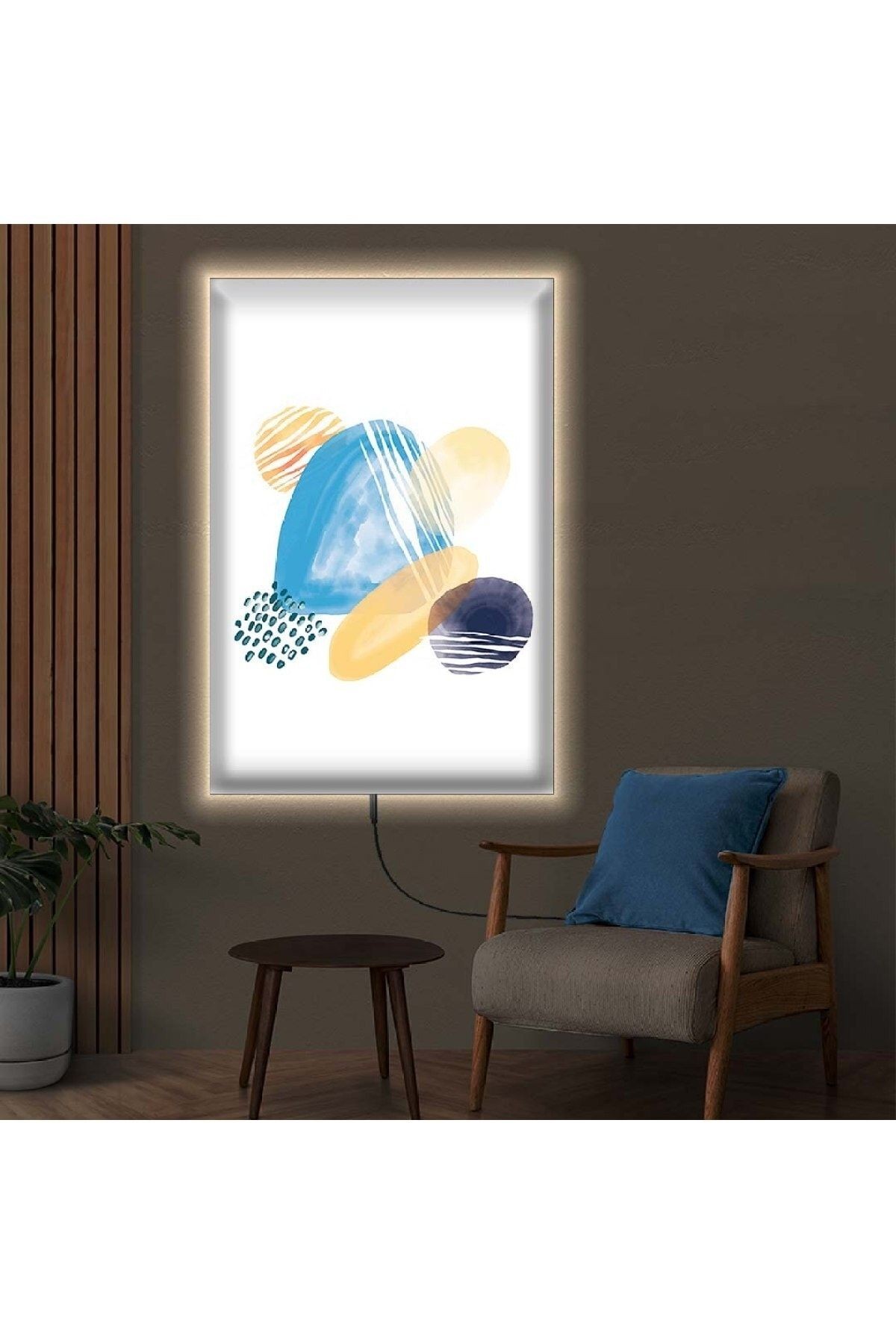 Ledli 90x60 Modern Çizim Kanvas Tablo