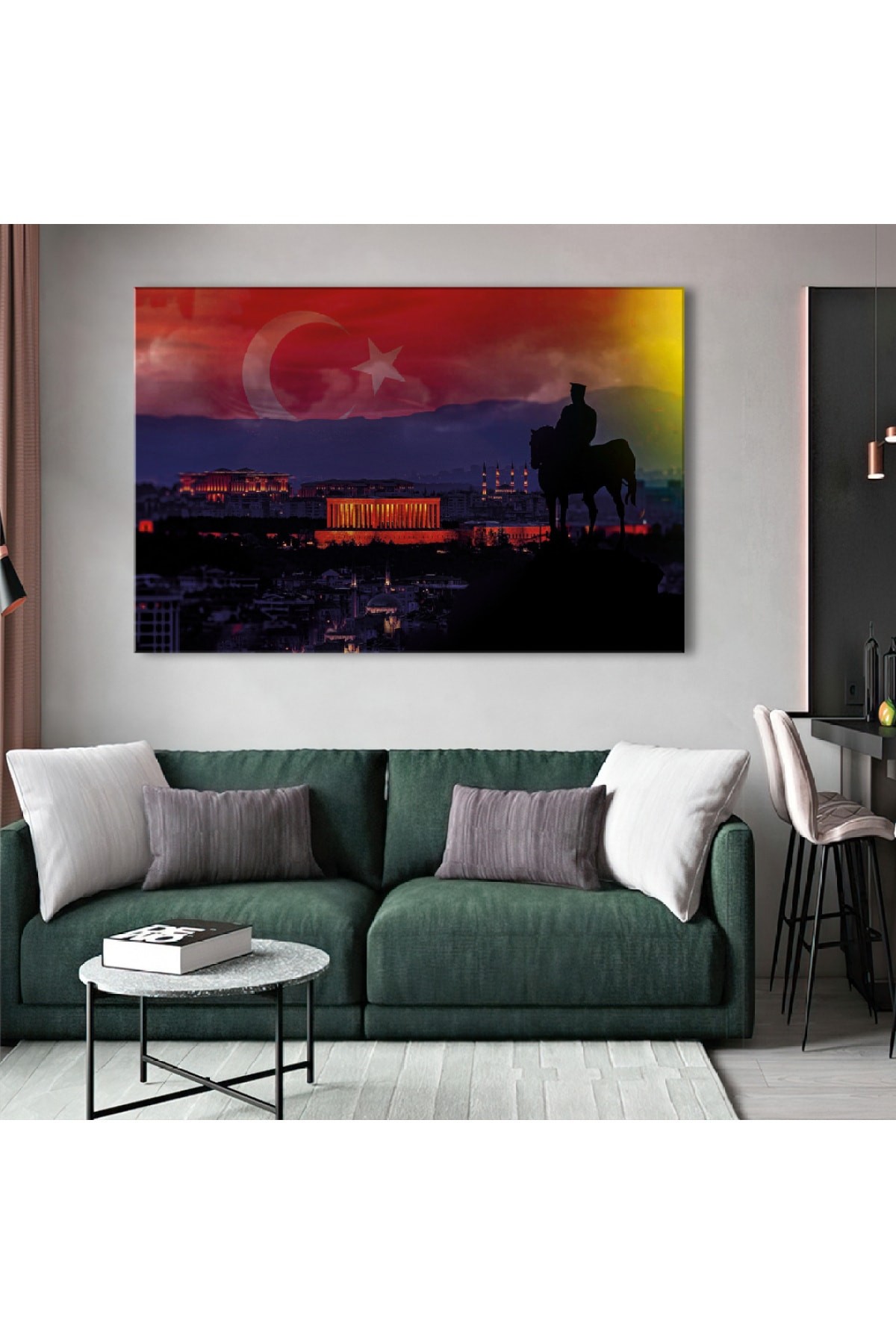 Anıtkabir Ahşap Şase Dijital Baskı Kanvas Tablo 120X80Cm