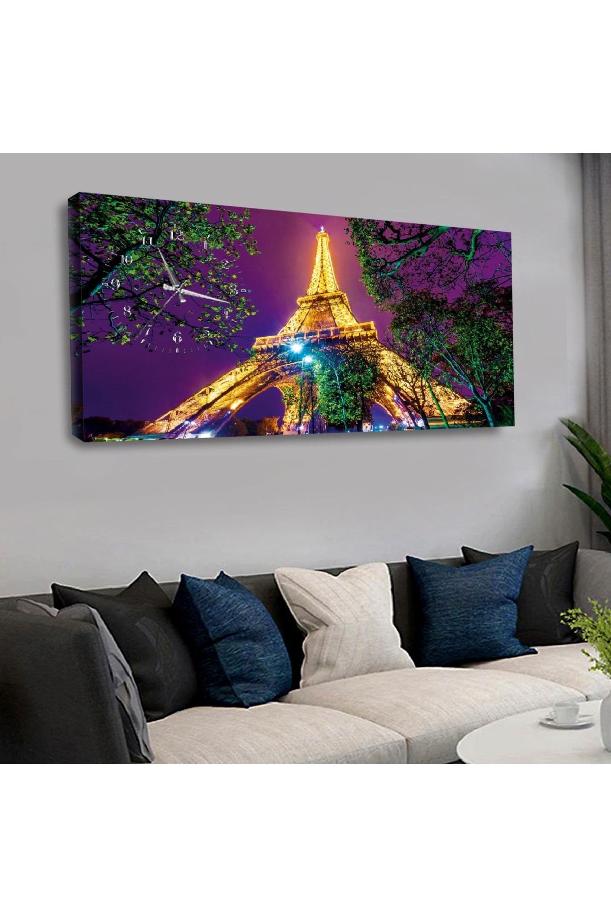 Zevahir 120x60 Cm Saatli Kanvas Tablo Kvs186