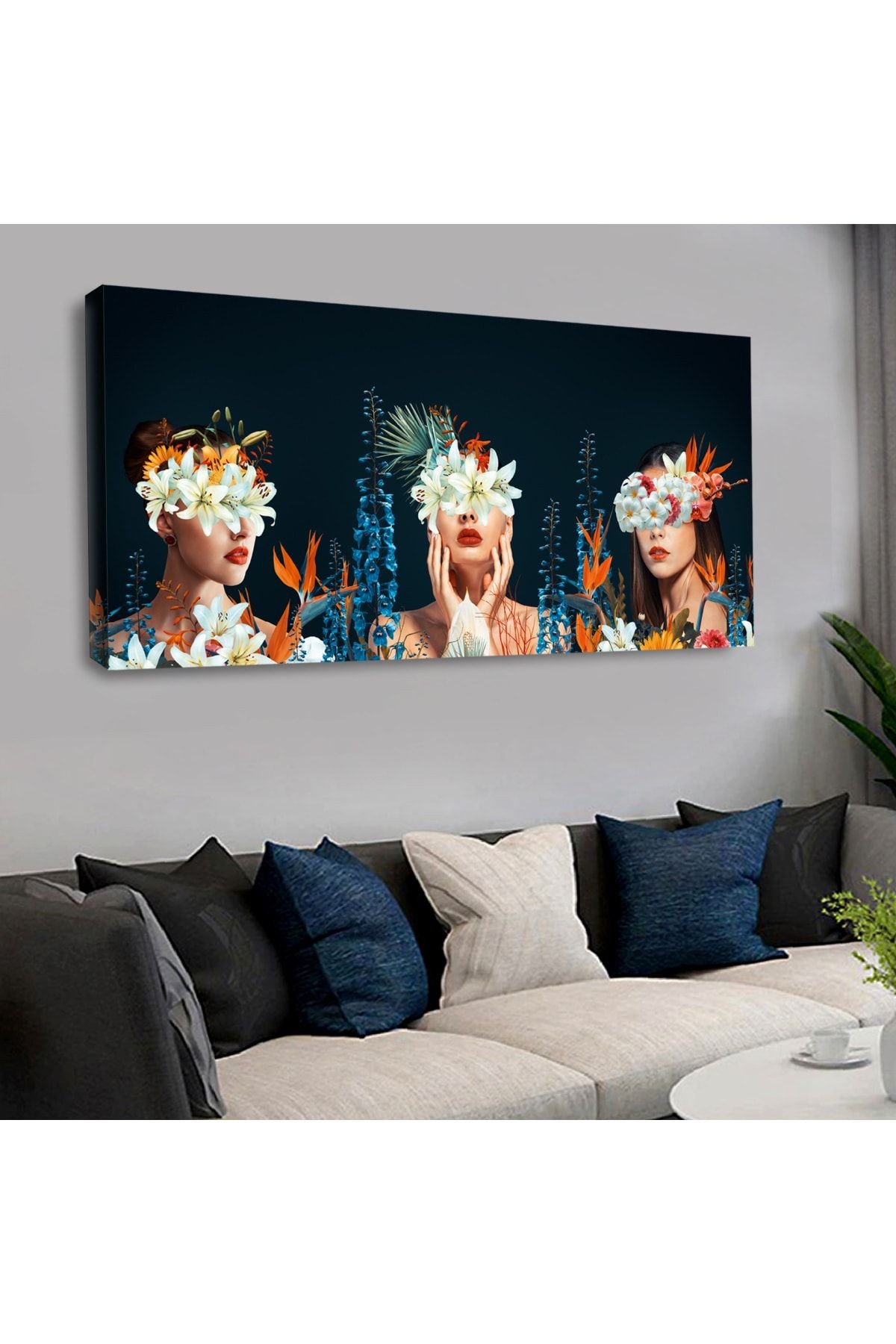 120 X 60 Cm Kanvas Kadın Tablo
