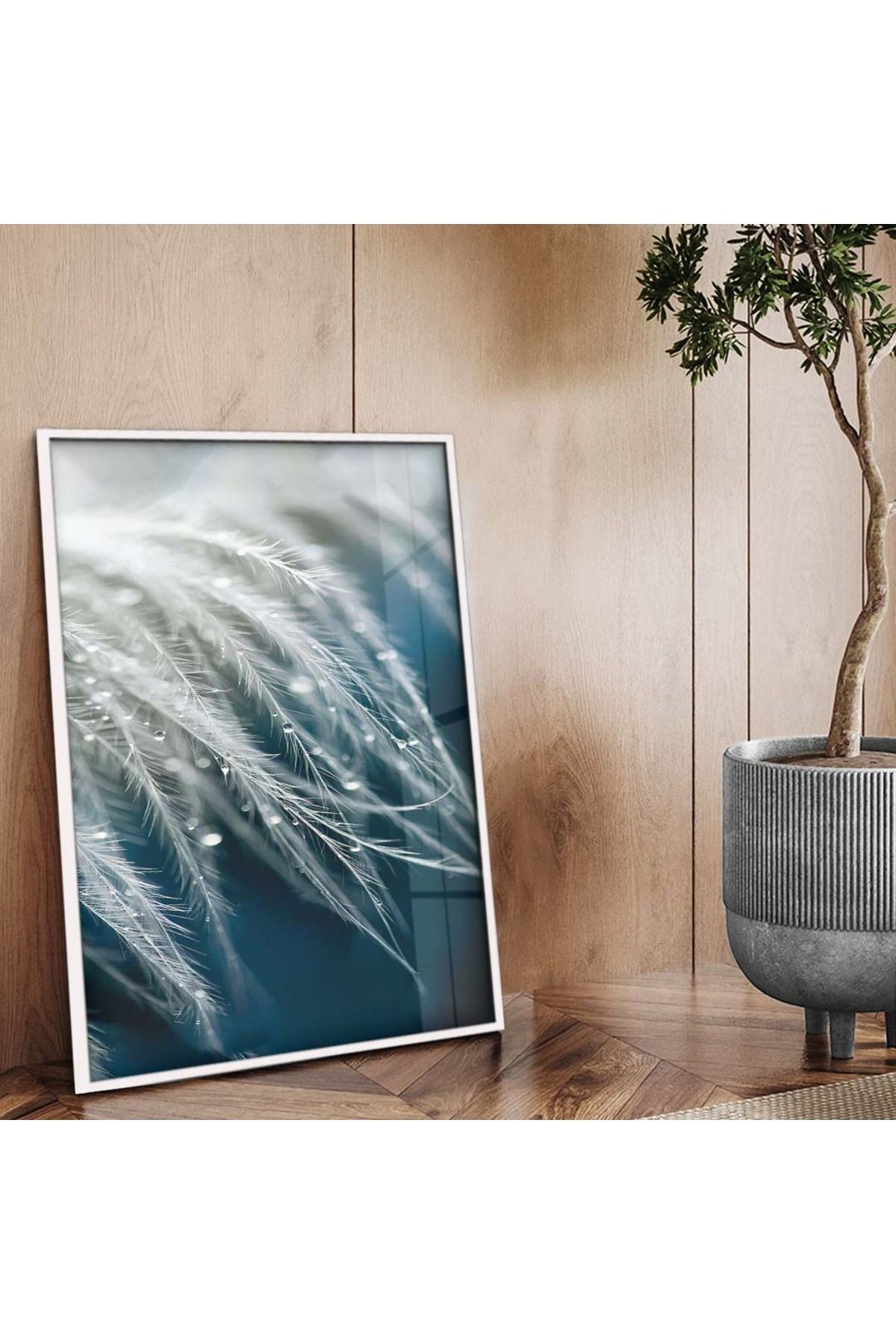 TÜY DESENLİ METAL ÇERÇEVELİ TABLO