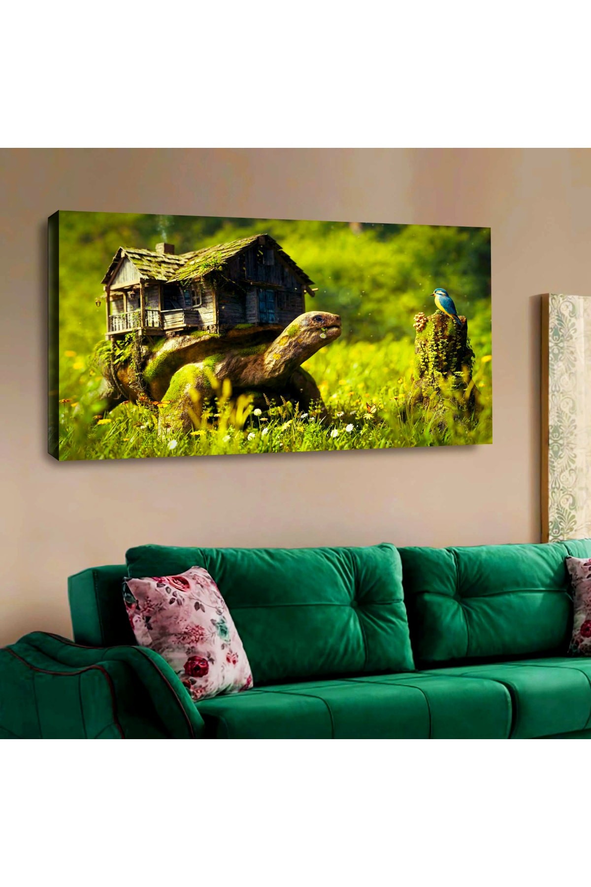 Modern Duvar Sanatı Ahşap Şase Dijital Baskı Kanvas Üst Kalite Baskı Tablo 120X60Cm
