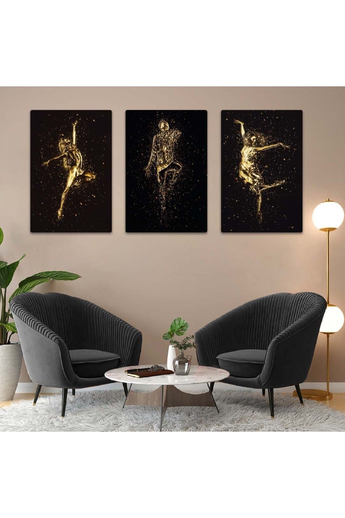 Üçlü Mdf Sanat Modern Tablo Seti