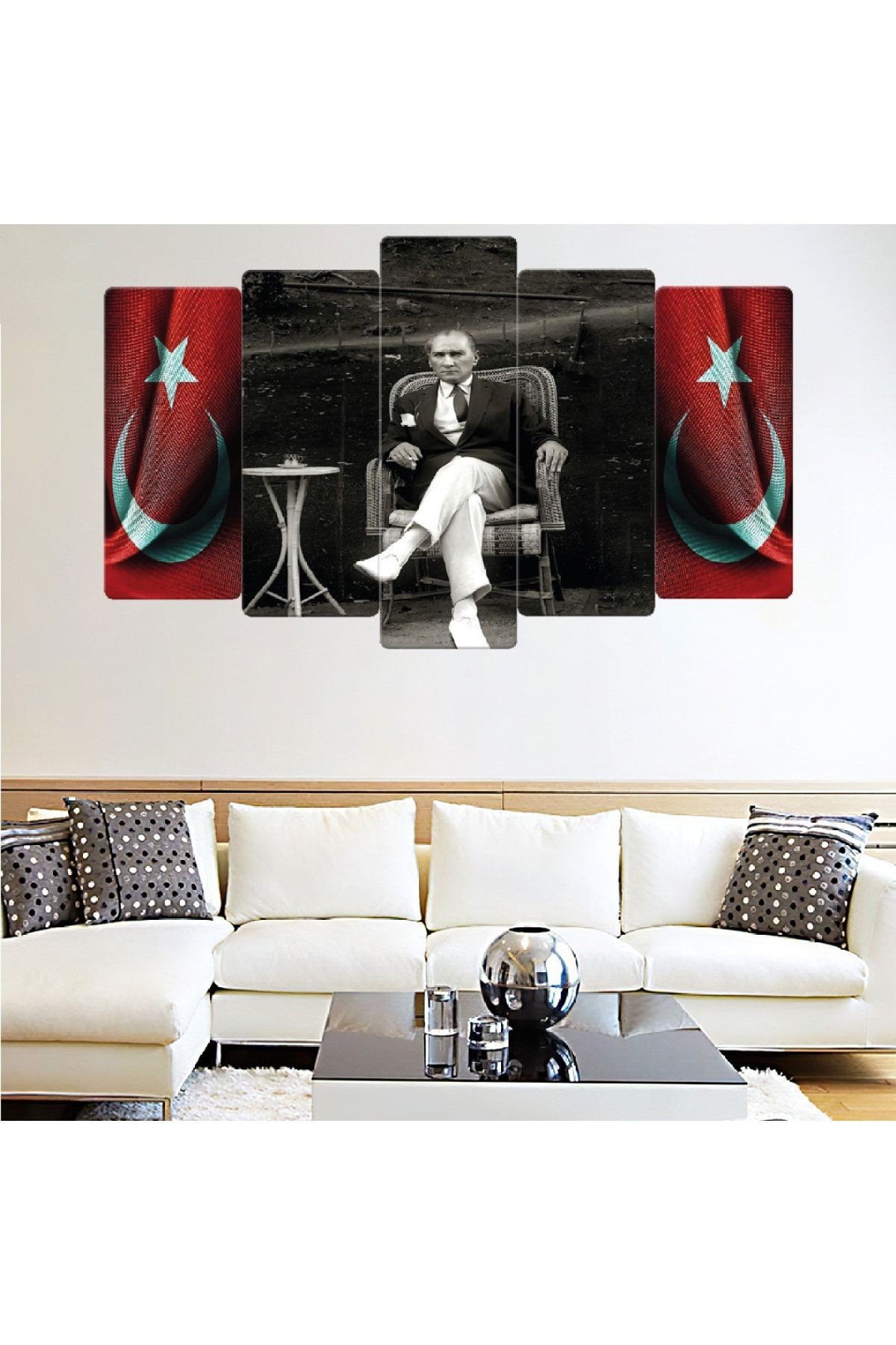 5 Parça Mdf Atatürk Tablosu