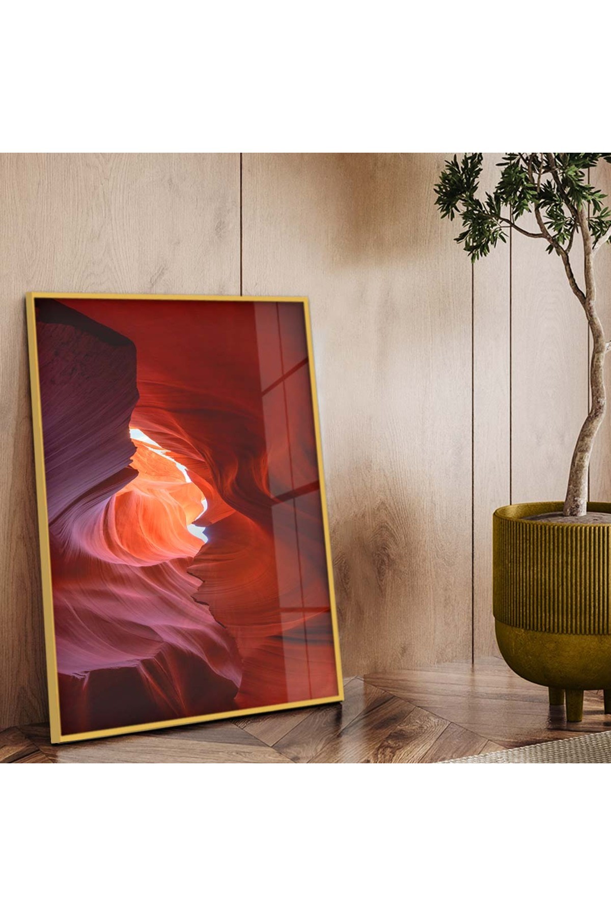 Canlı Modern Tablo Çizim Metal Çerçeveli UV Baskı Kırılmaz Cam Tablo