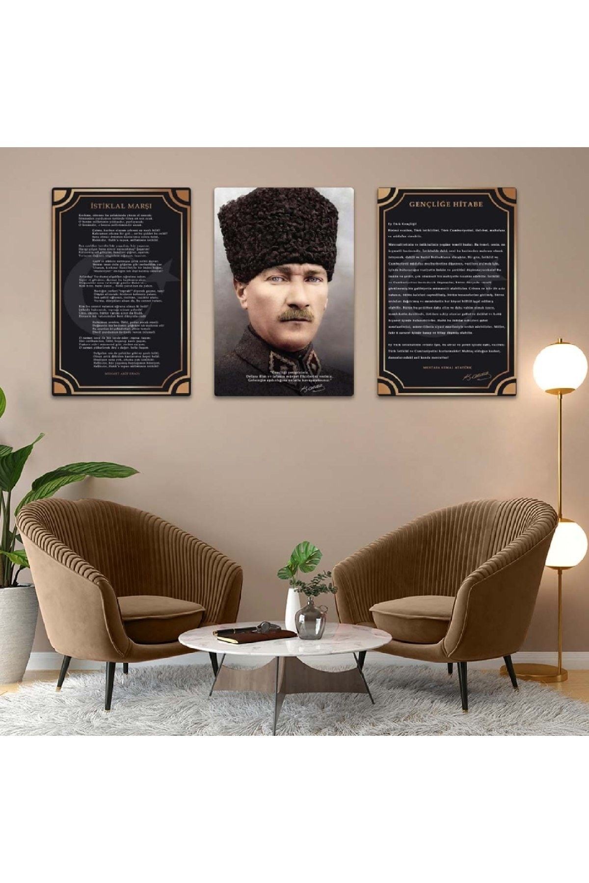 Üçlü Mdf Kadın Tablo Seti