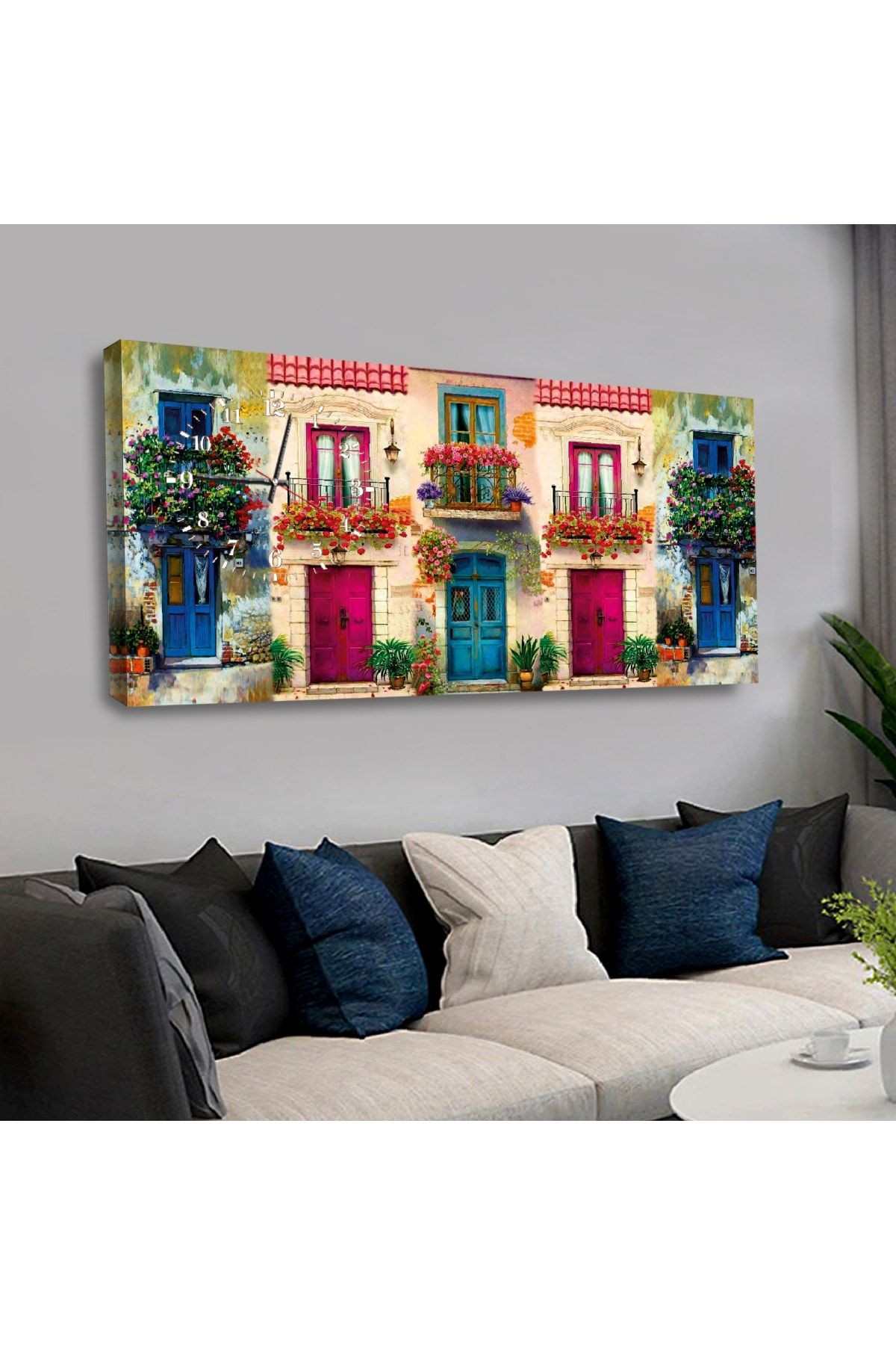 Zevahir 120x60 Cm Saatli Kanvas Tablo Kvs156