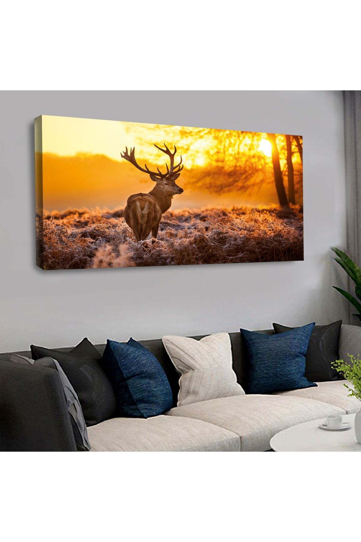 120 X 60 Cm Kanvas Geyik Tablo