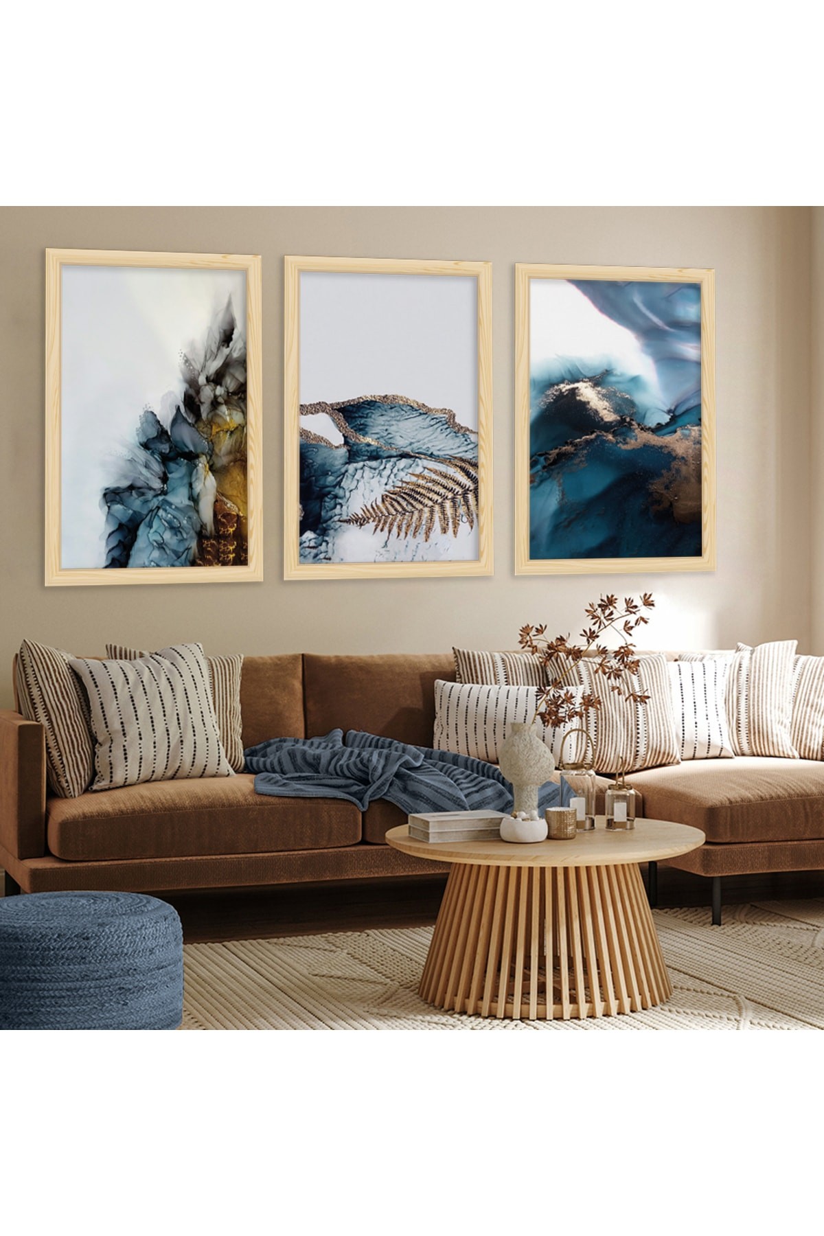 Tasarım Ahşap Çerçeveli Modern Uv Baskı Tablo