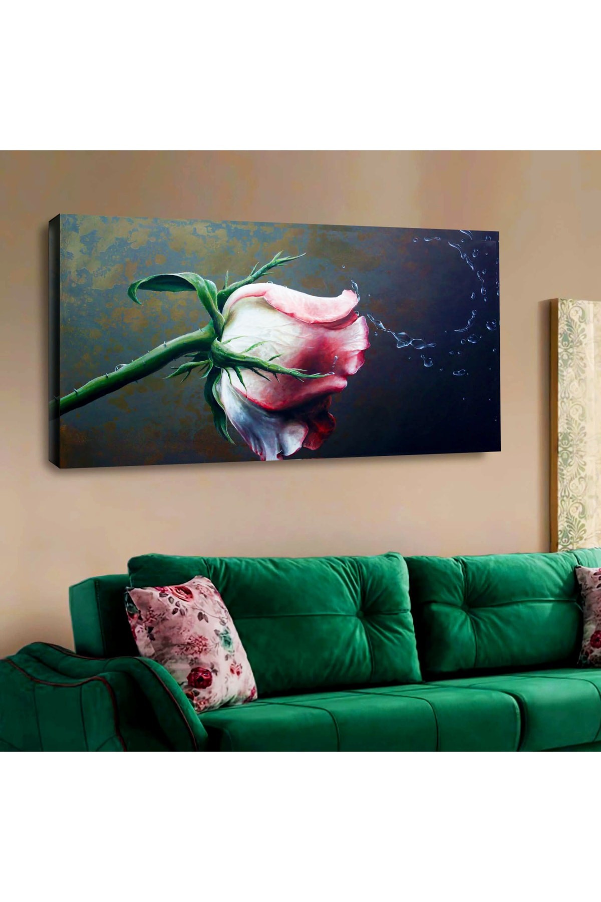 Modern Minimal Ahşap Şase Dijital Baskı Kanvas Solmaz Tablo 120X60Cm