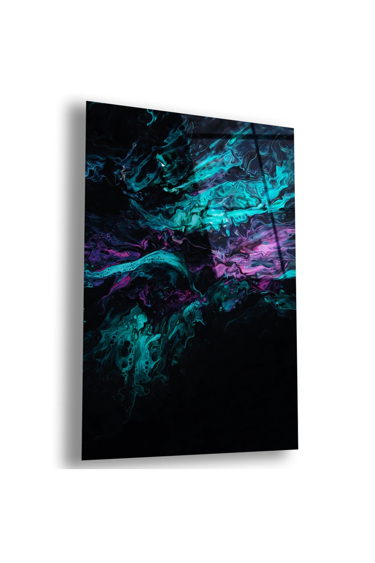 Renkli Minimalist Renkli UV Baskı Kırılmaz Cam Tablo