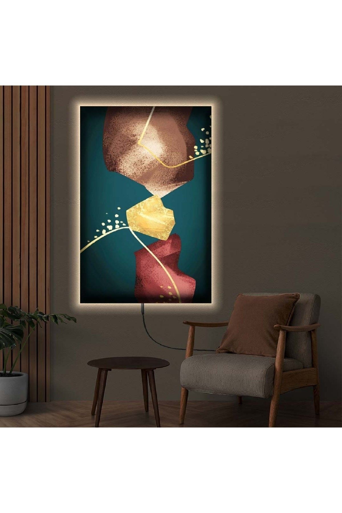 Ledli 90x60 Modern Çizim Kanvas Tablo