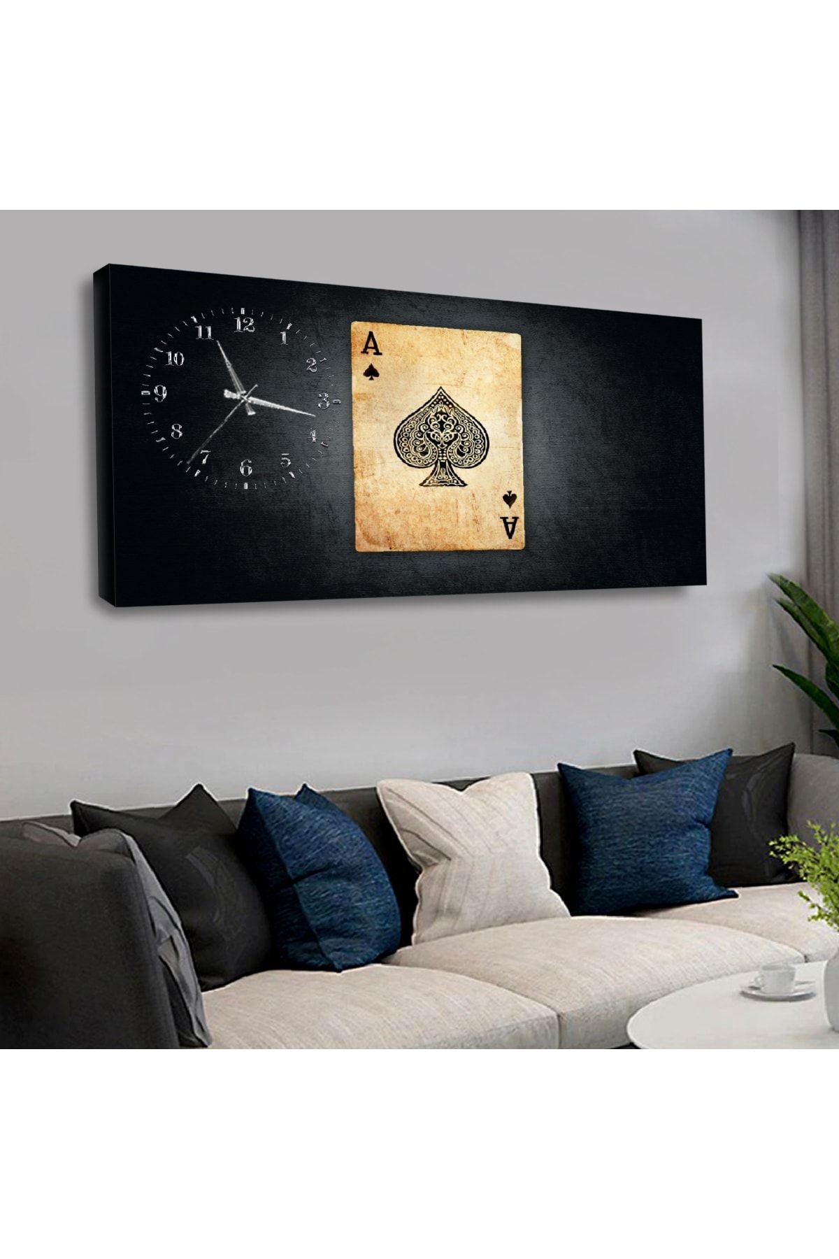 Zevahir 120x60 Cm Saatli Kanvas Tablo Kvs194