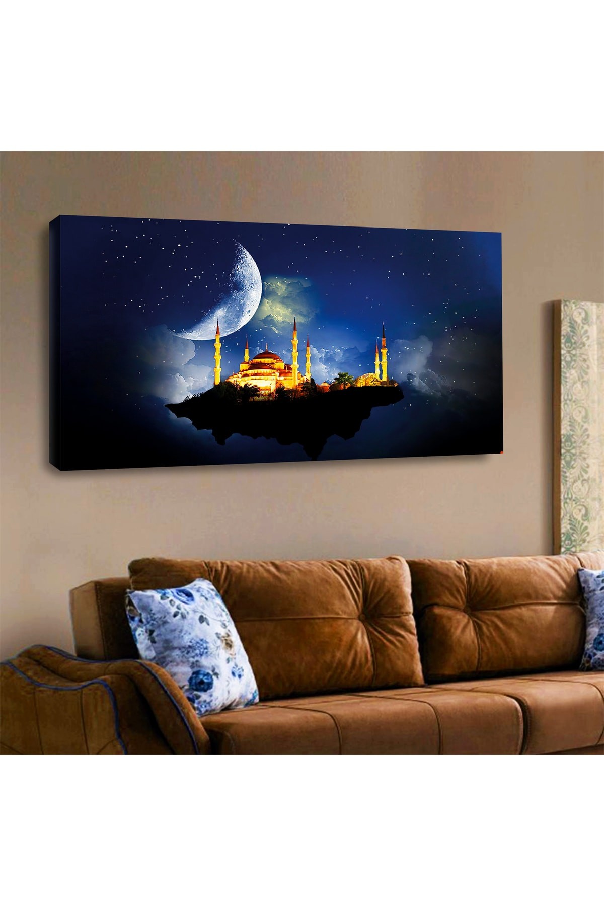 Ahşap Yüksek Kalite Dijital Baskı Kanvas Tablo 120X60Cm