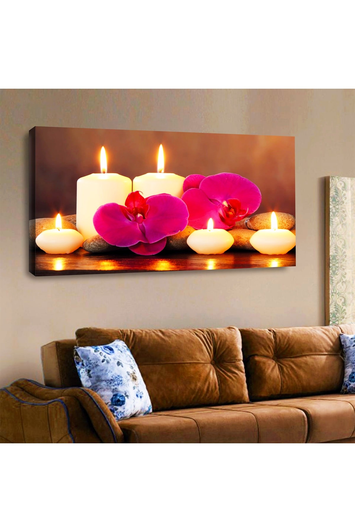 Modern Tasarım Ahşap Şase Dijital Baskı Kanvas Tablo 120X60Cm